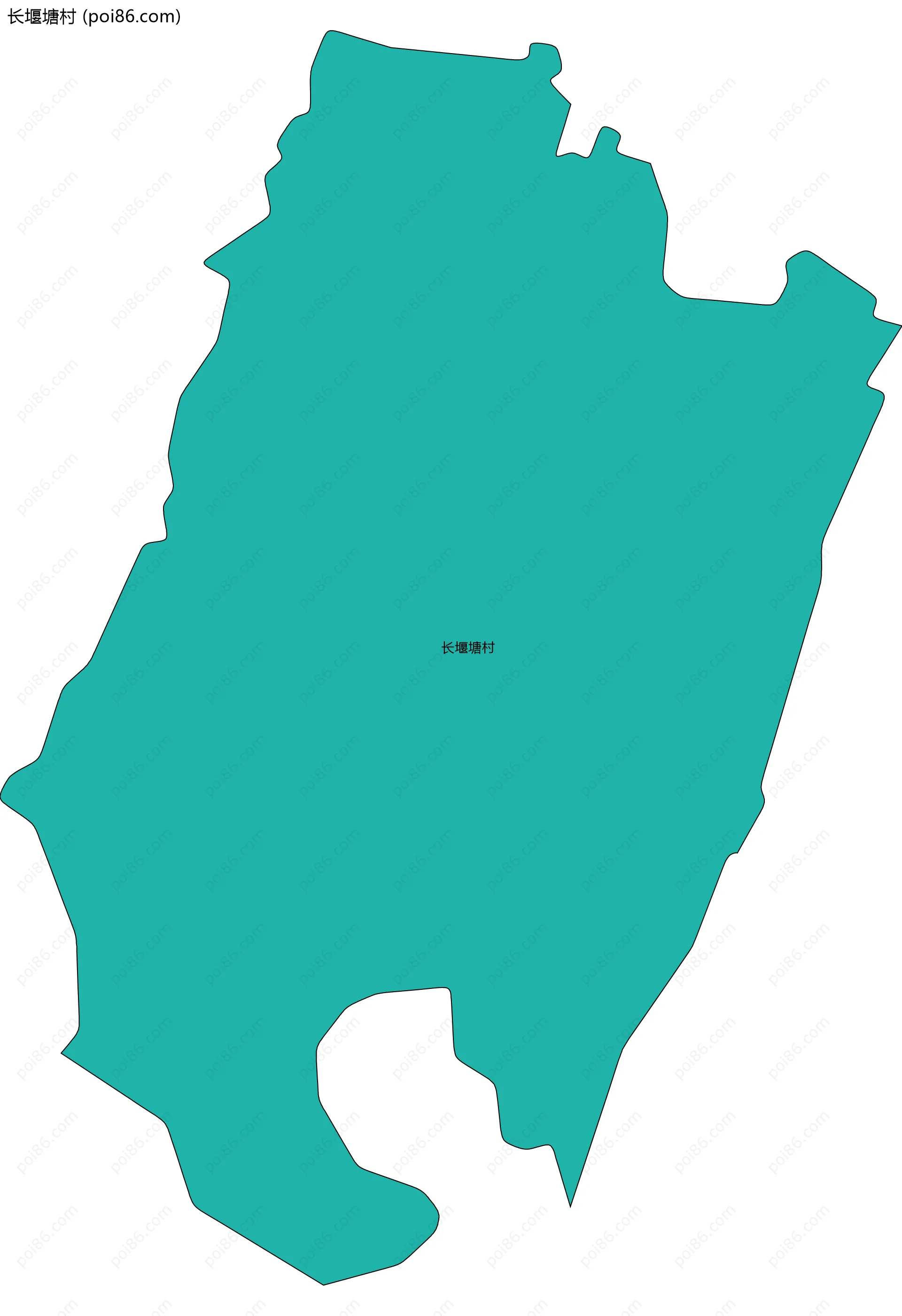 长堰塘村边界地图