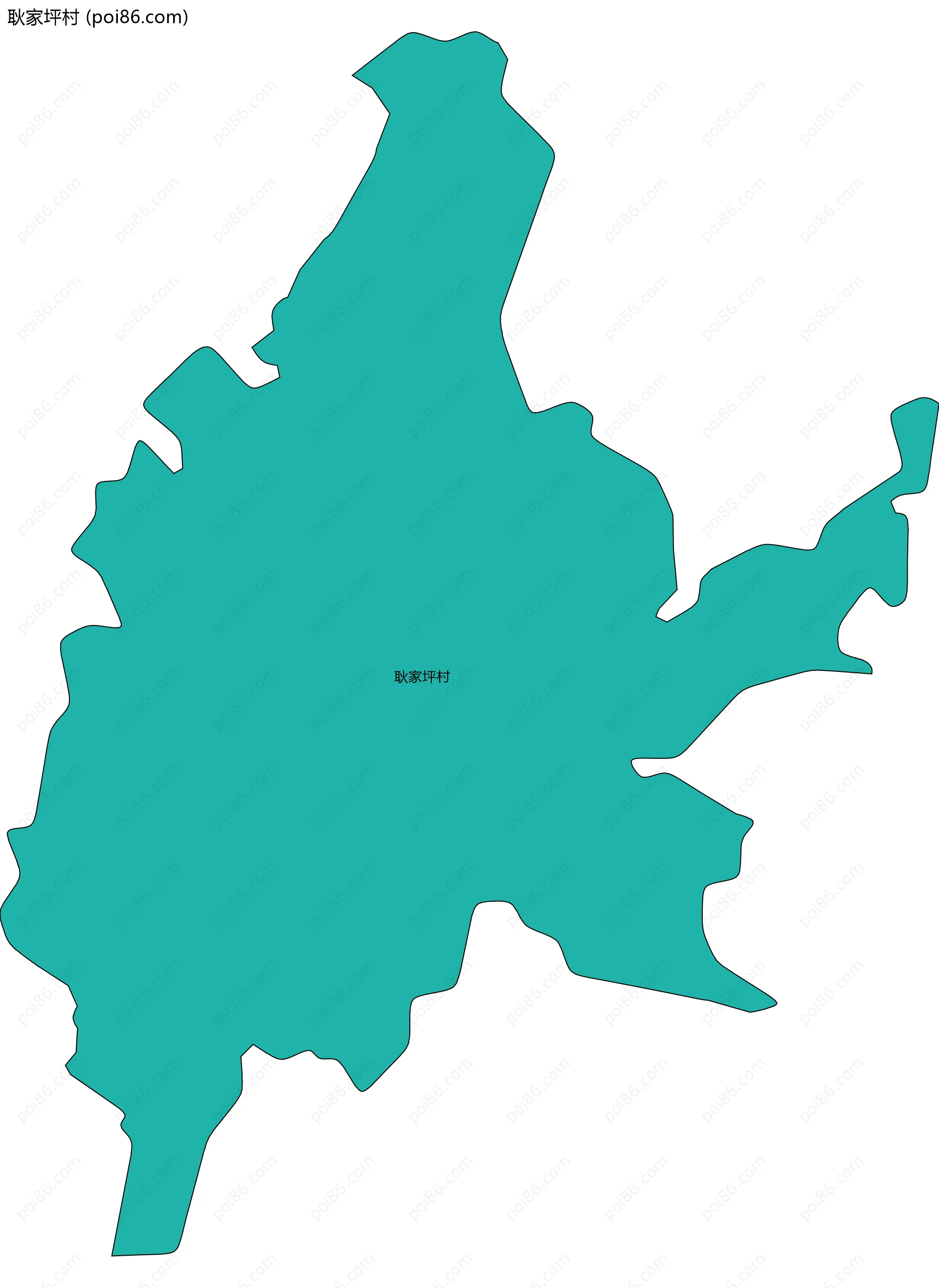 耿家坪村边界地图