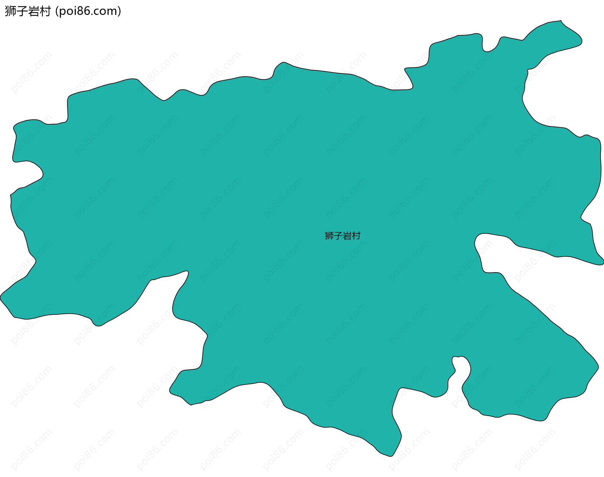 狮子岩村边界地图