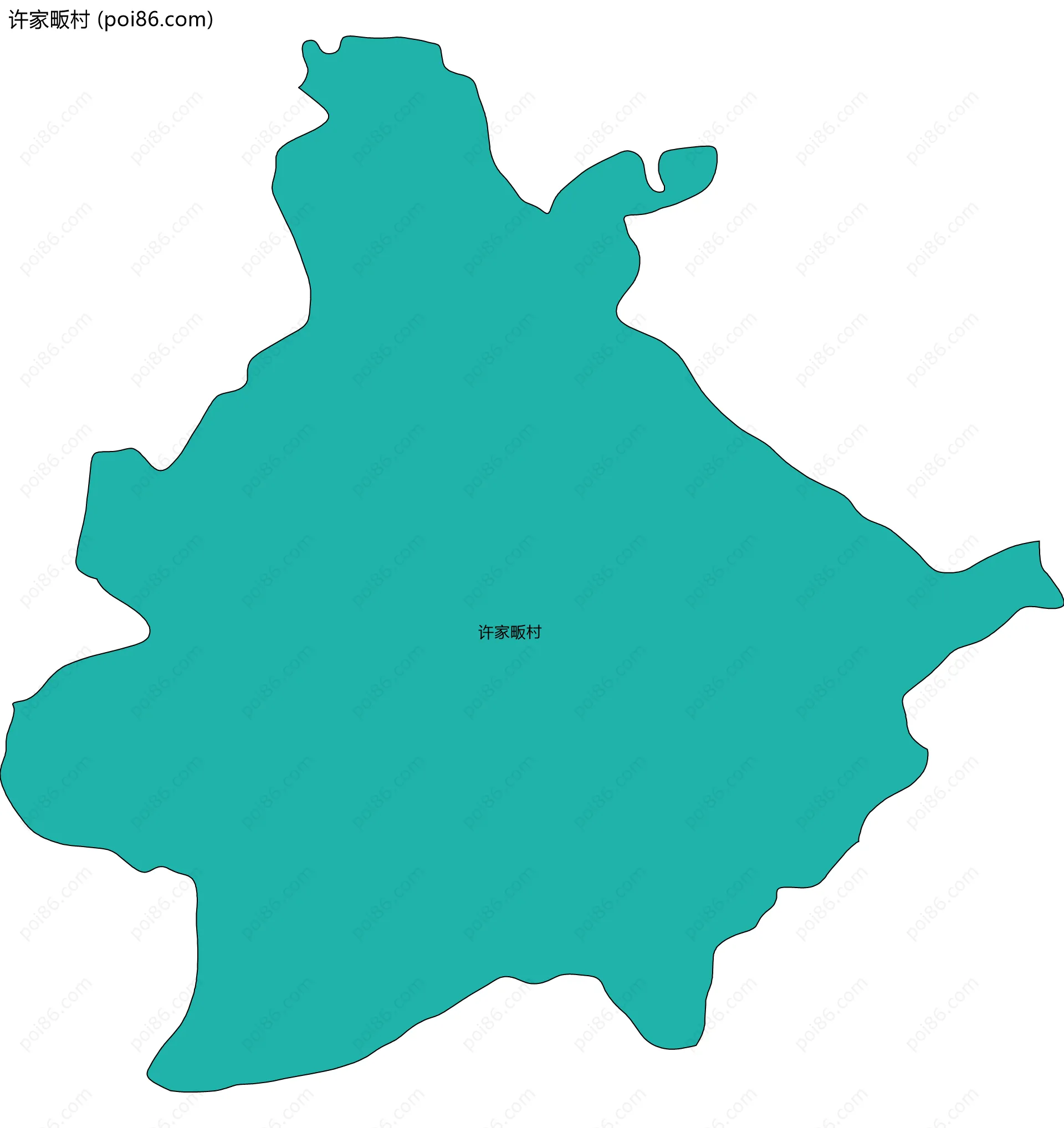 许家畈村边界地图