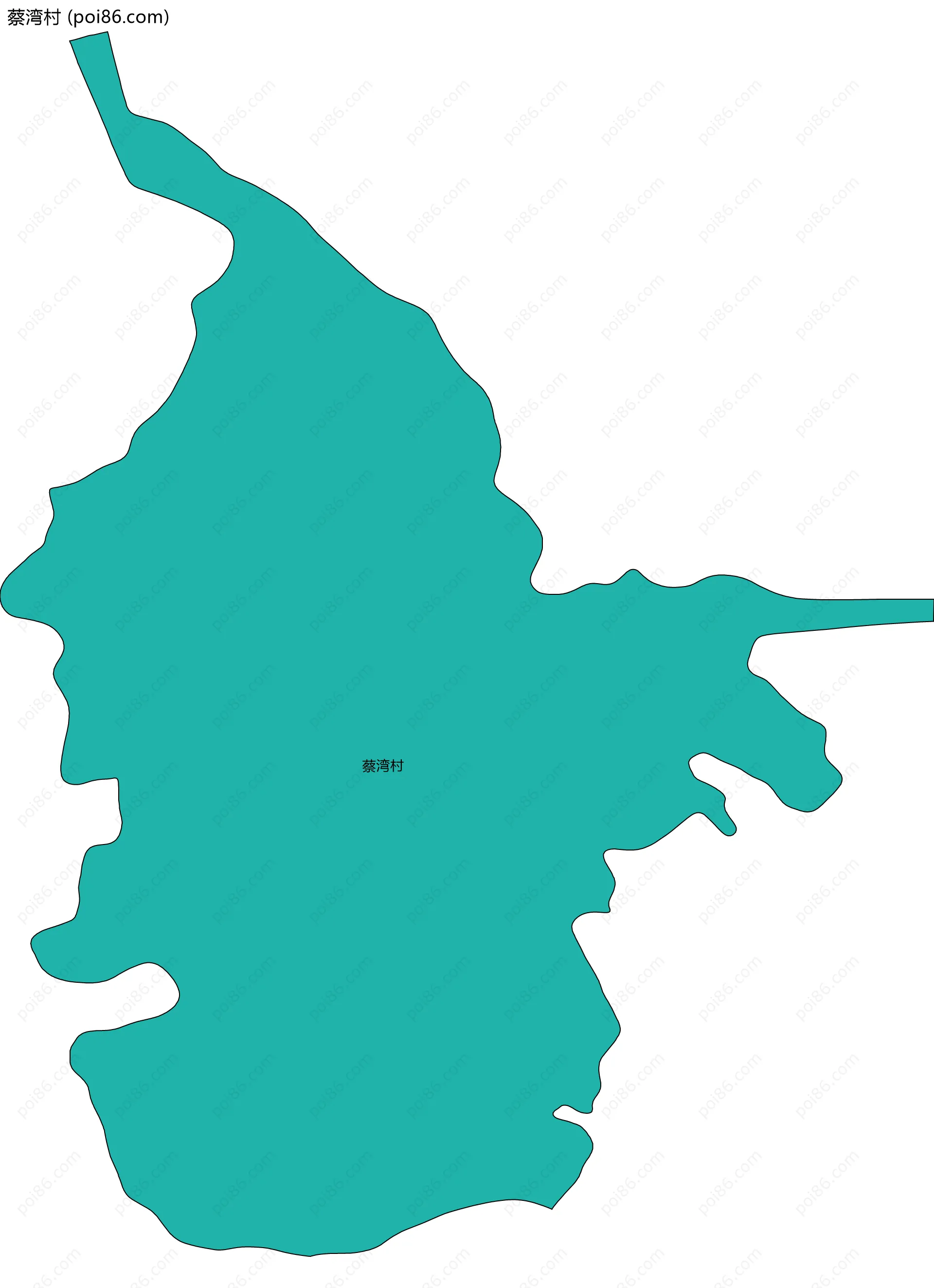 蔡湾村边界地图