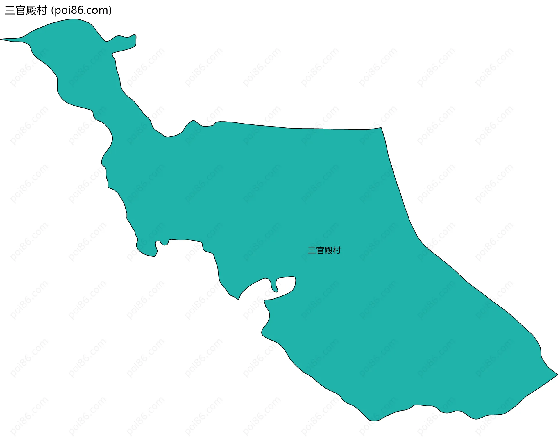 三官殿村边界地图