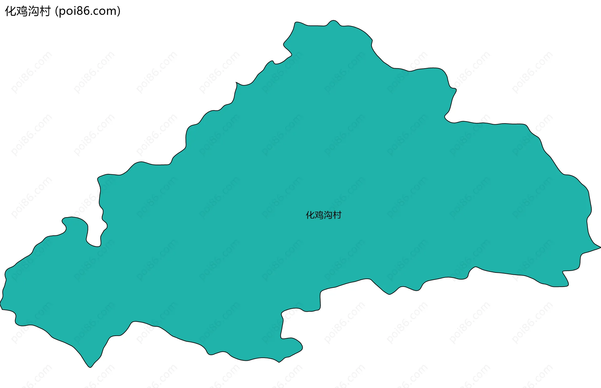 化鸡沟村边界地图