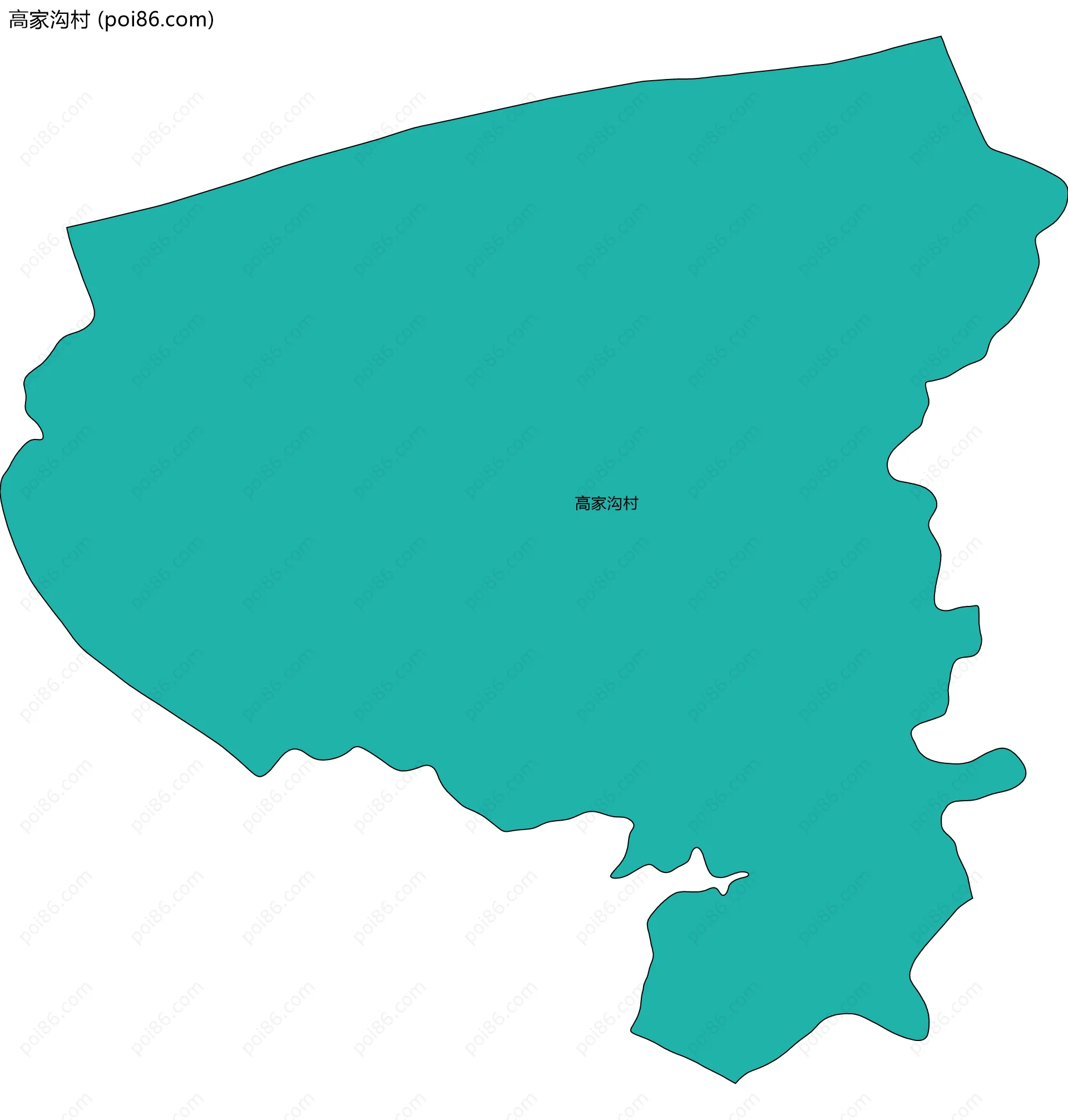 高家沟村边界地图