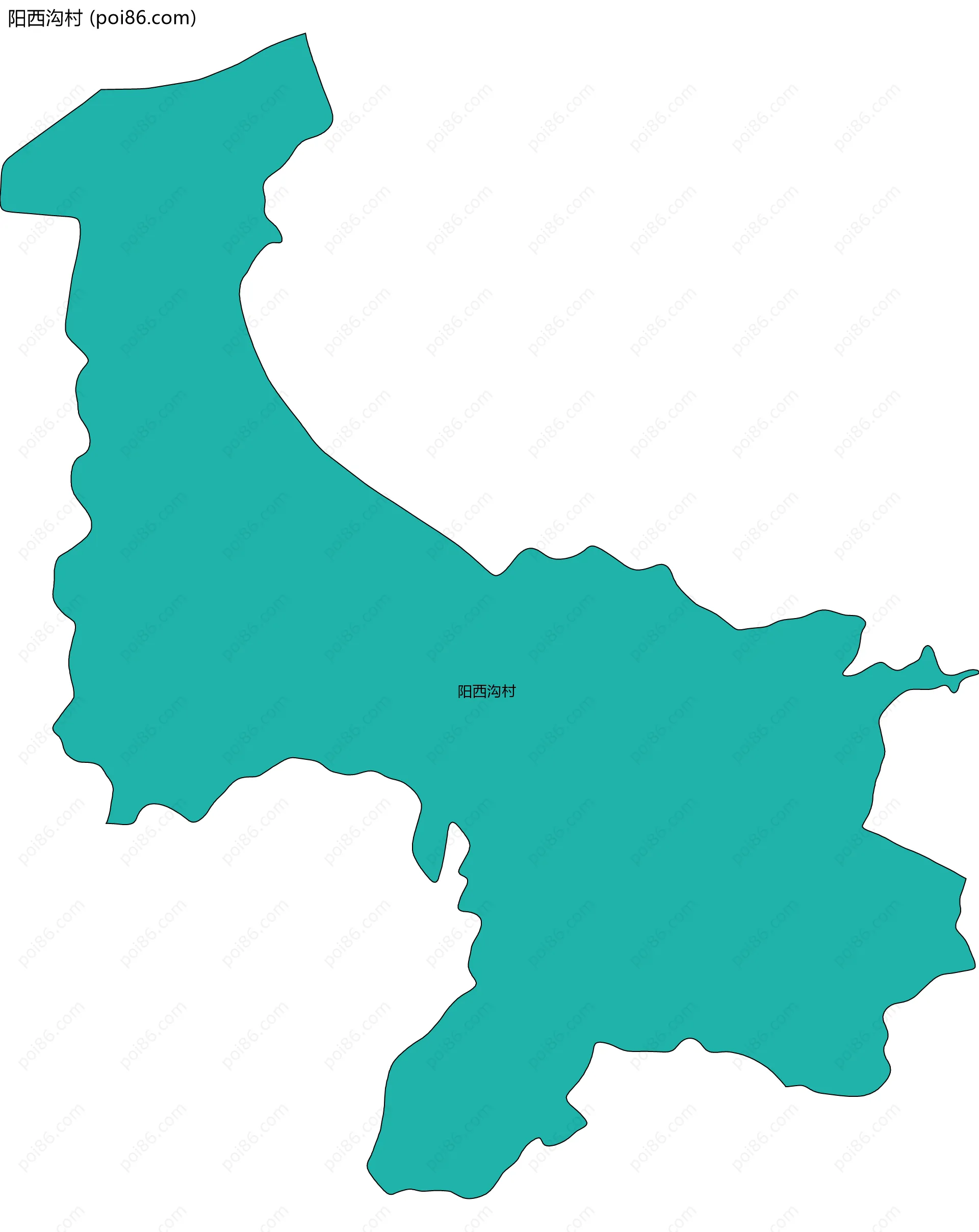 阳西沟村边界地图