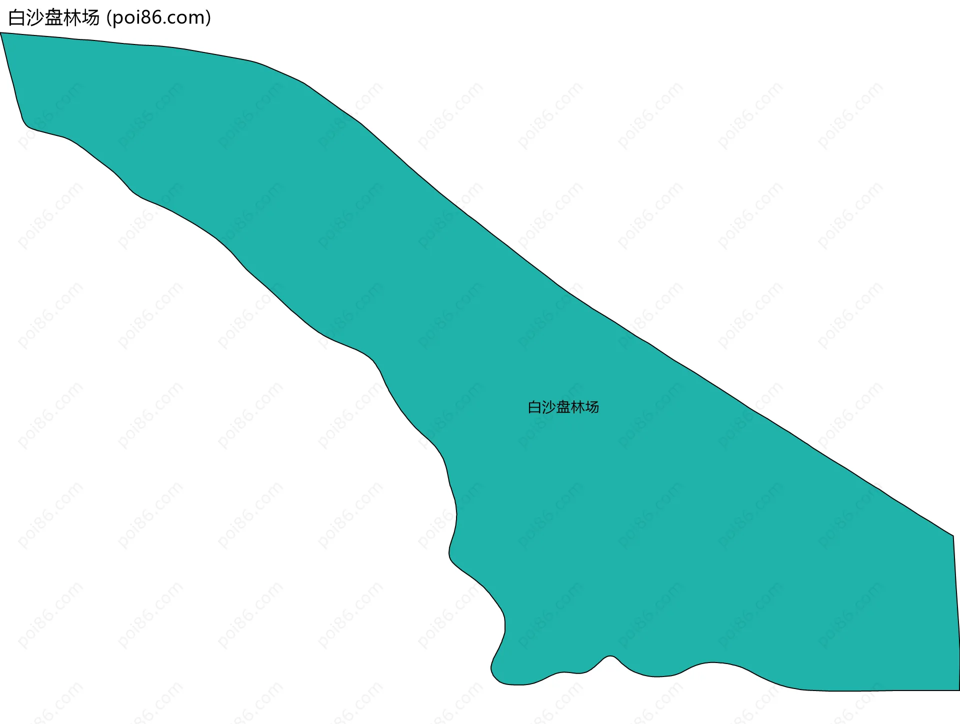 白沙盘林场边界地图