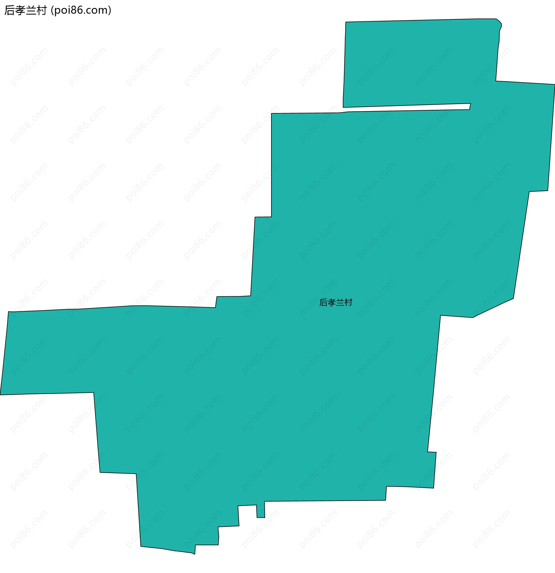 后孝兰村边界地图