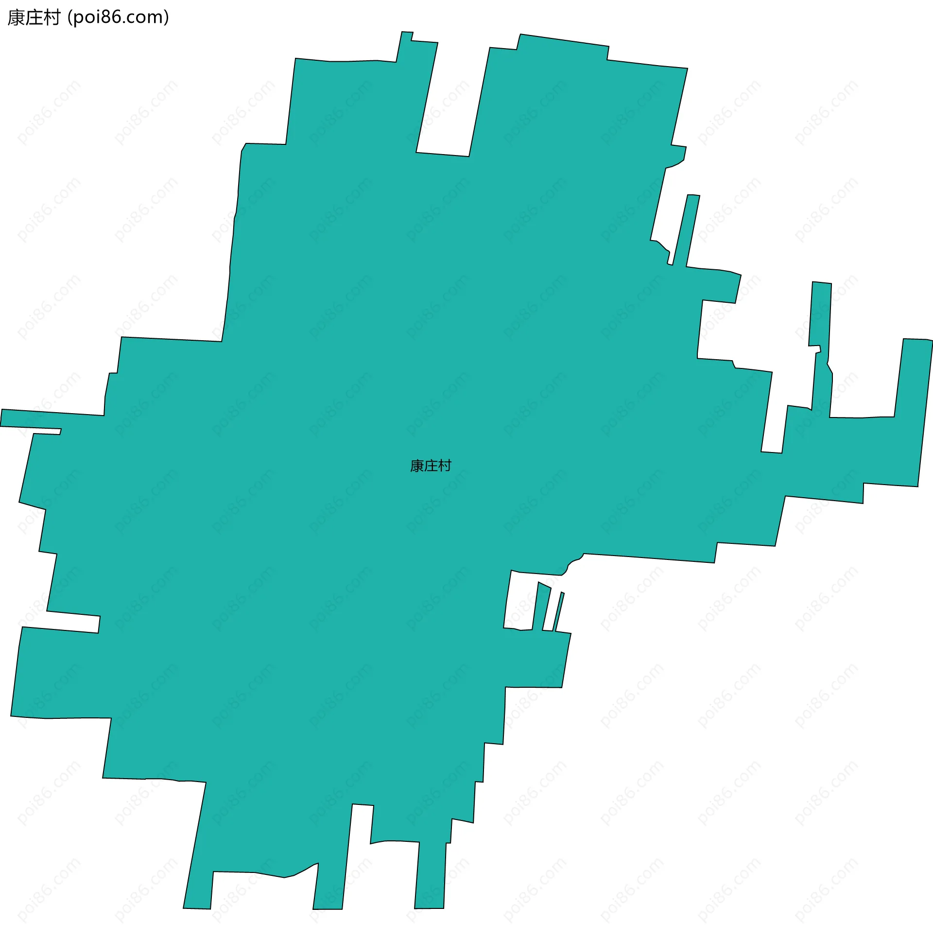 康庄村边界地图