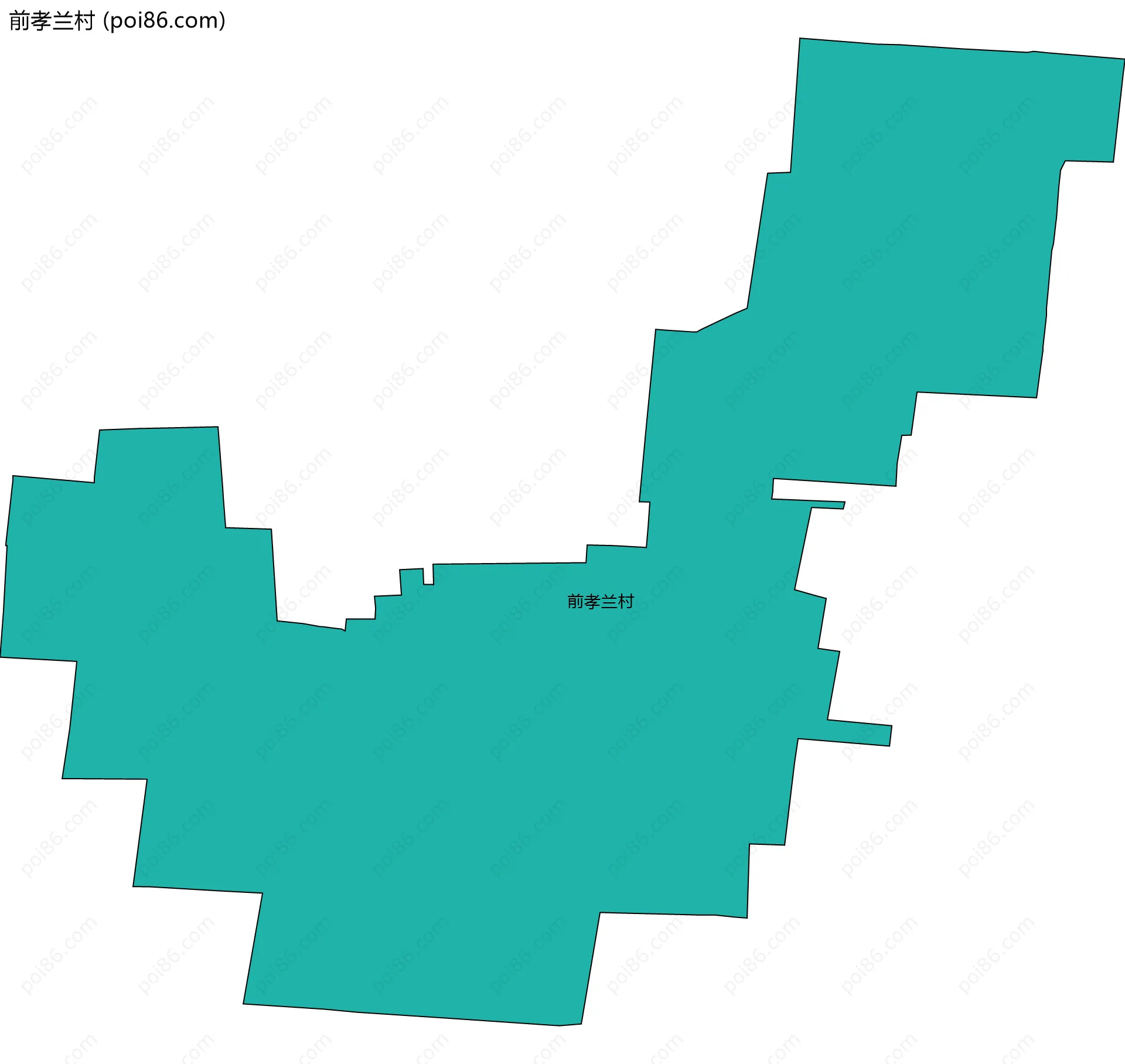 前孝兰村边界地图