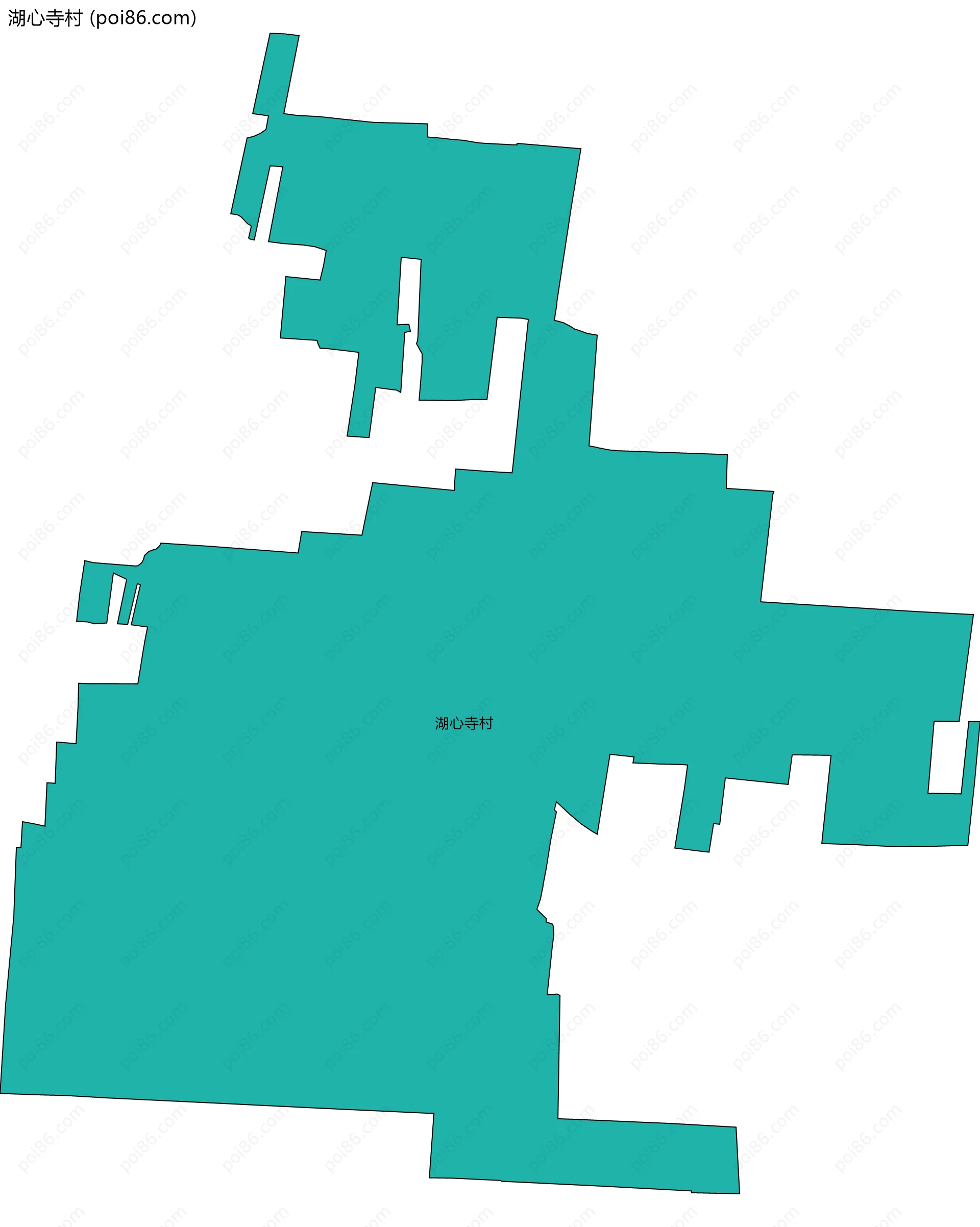 湖心寺村边界地图