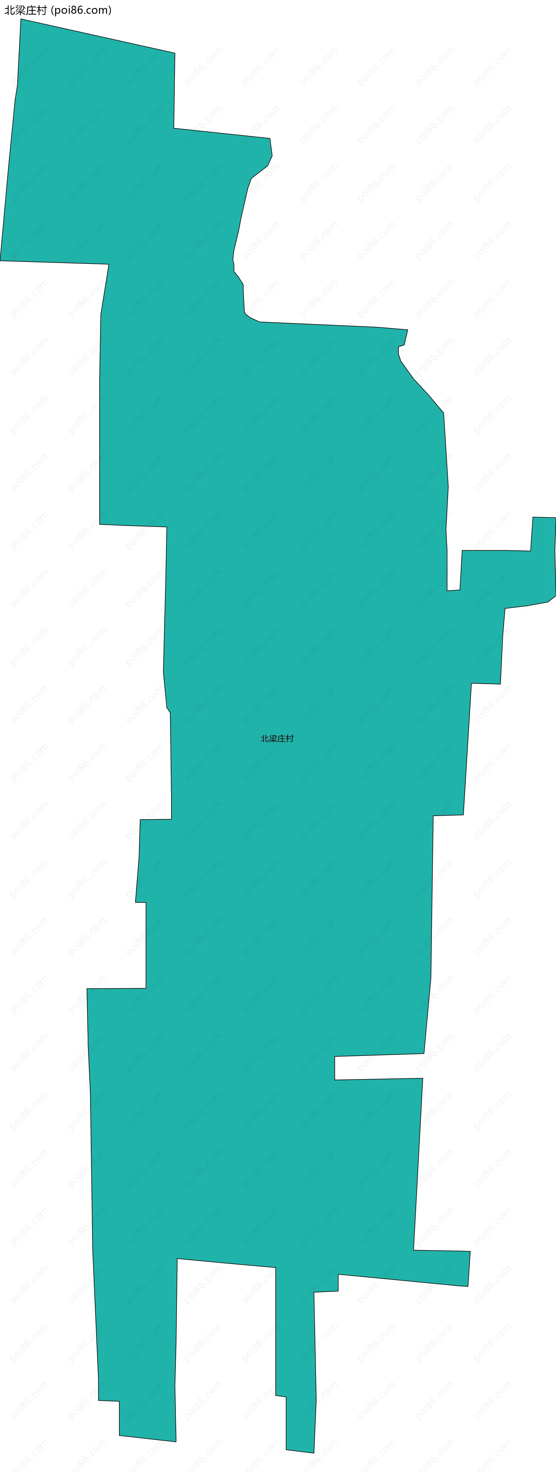 北梁庄村边界地图