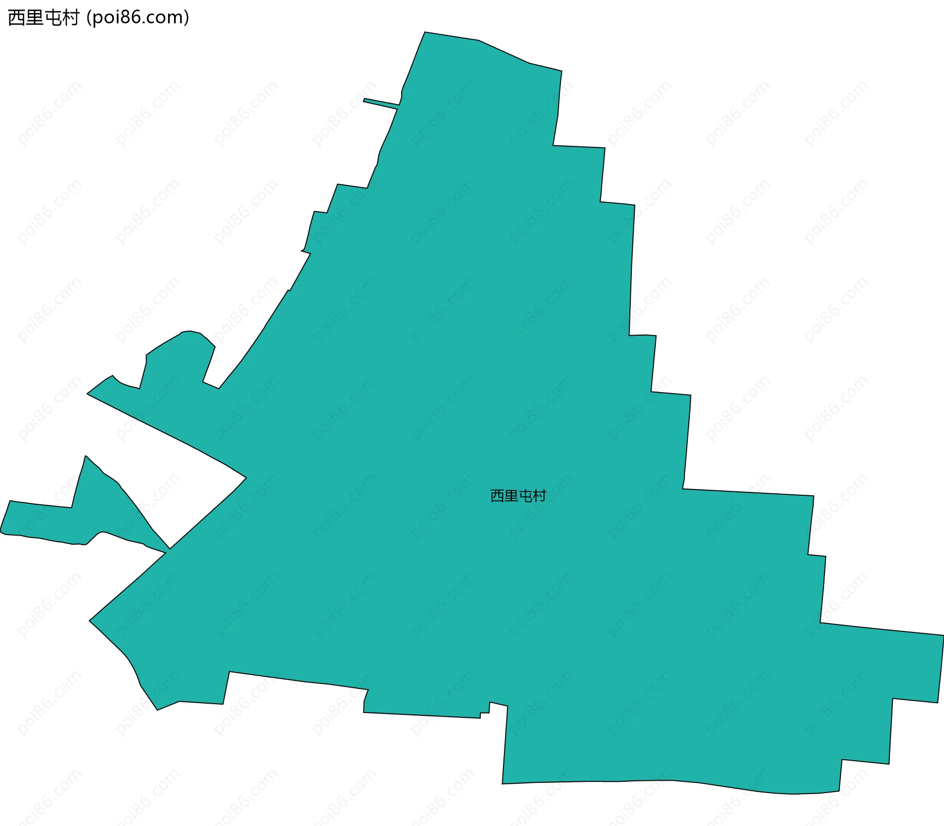 西里屯村边界地图
