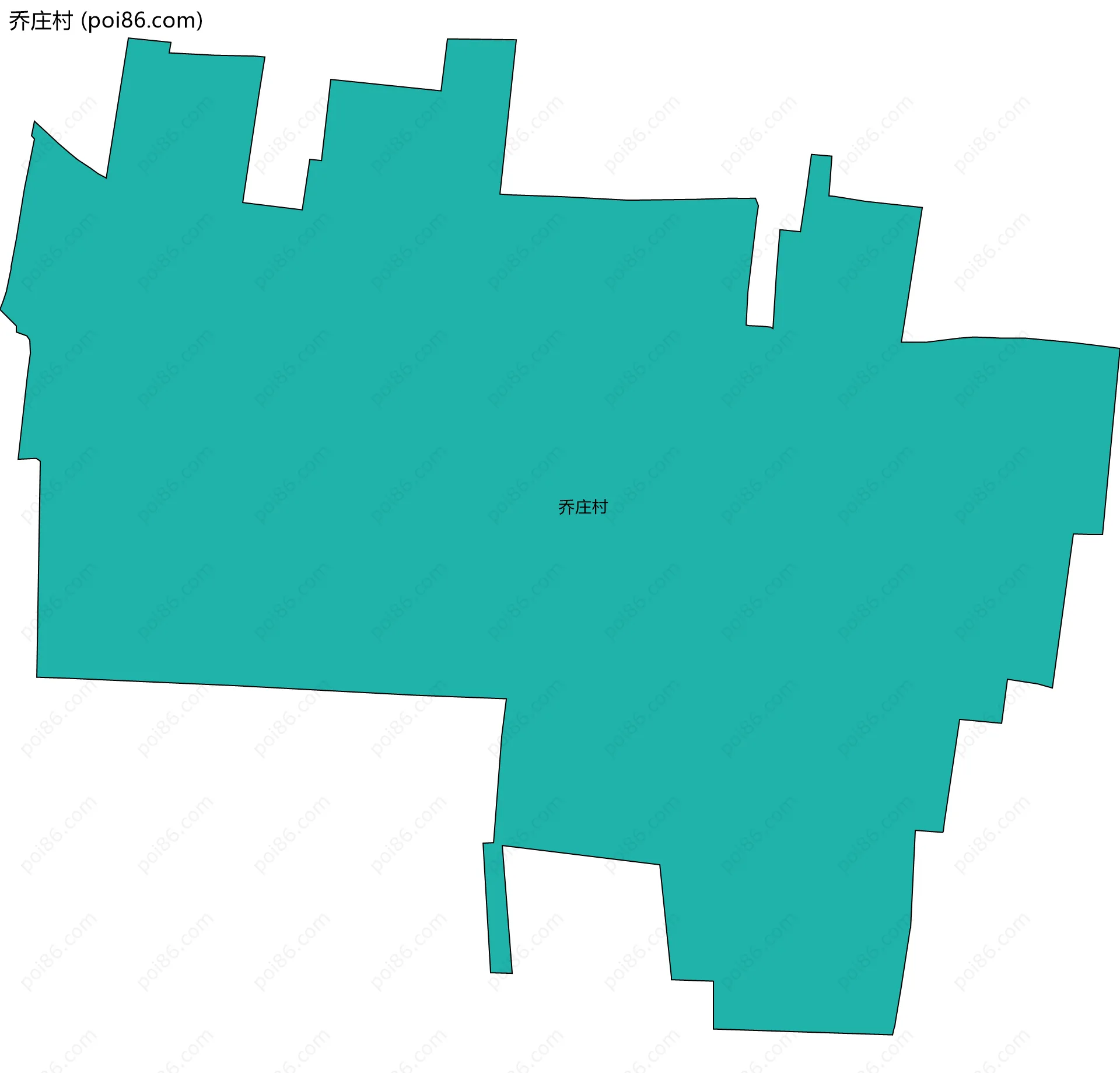 乔庄村边界地图
