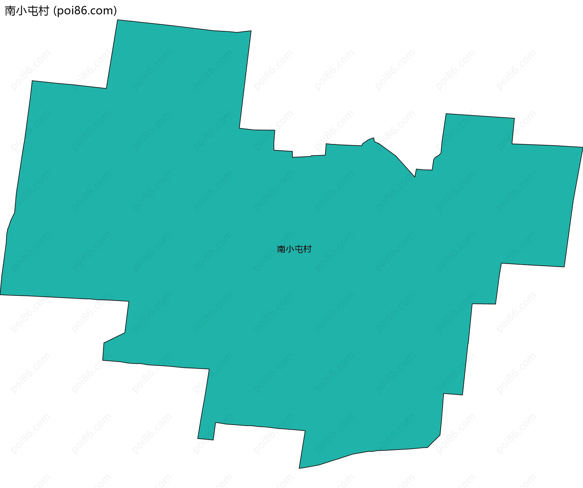 南小屯村边界地图
