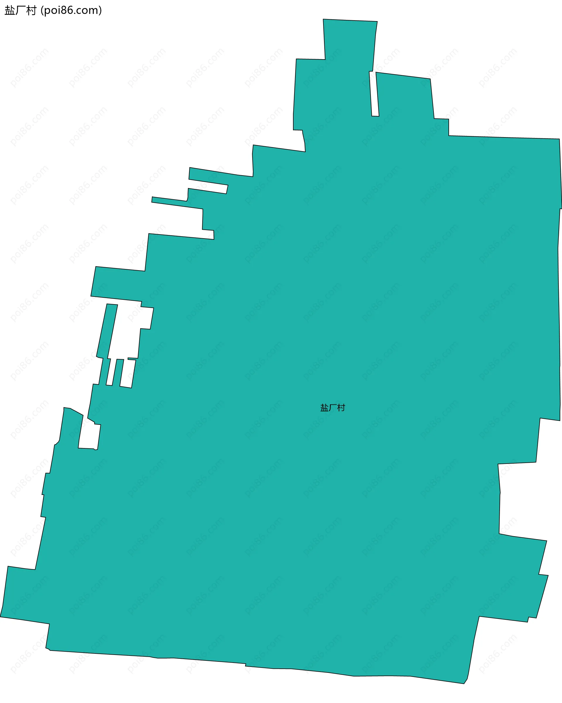 盐厂村边界地图