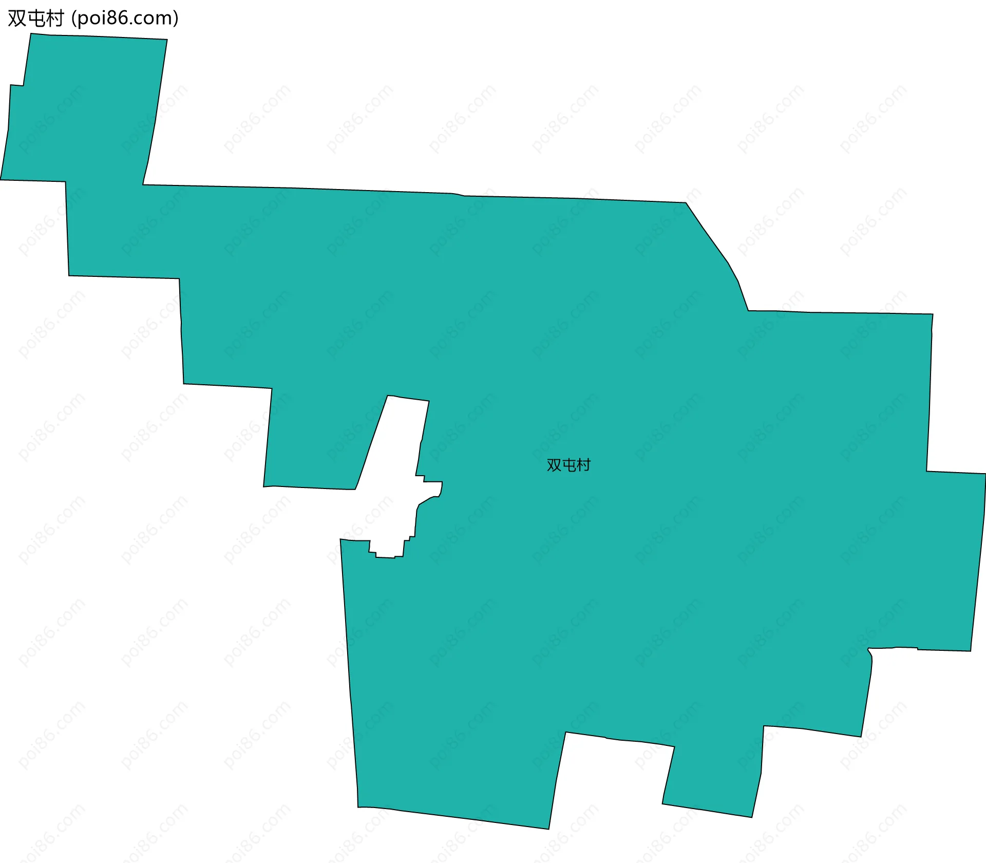 双屯村边界地图