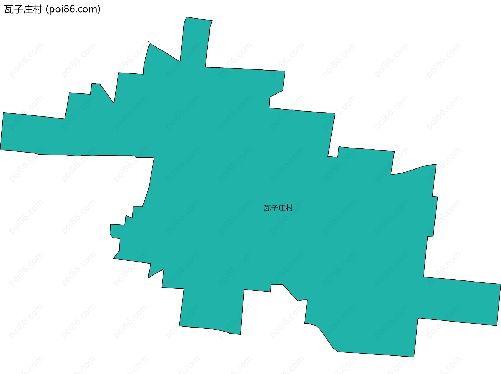 瓦子庄村边界地图