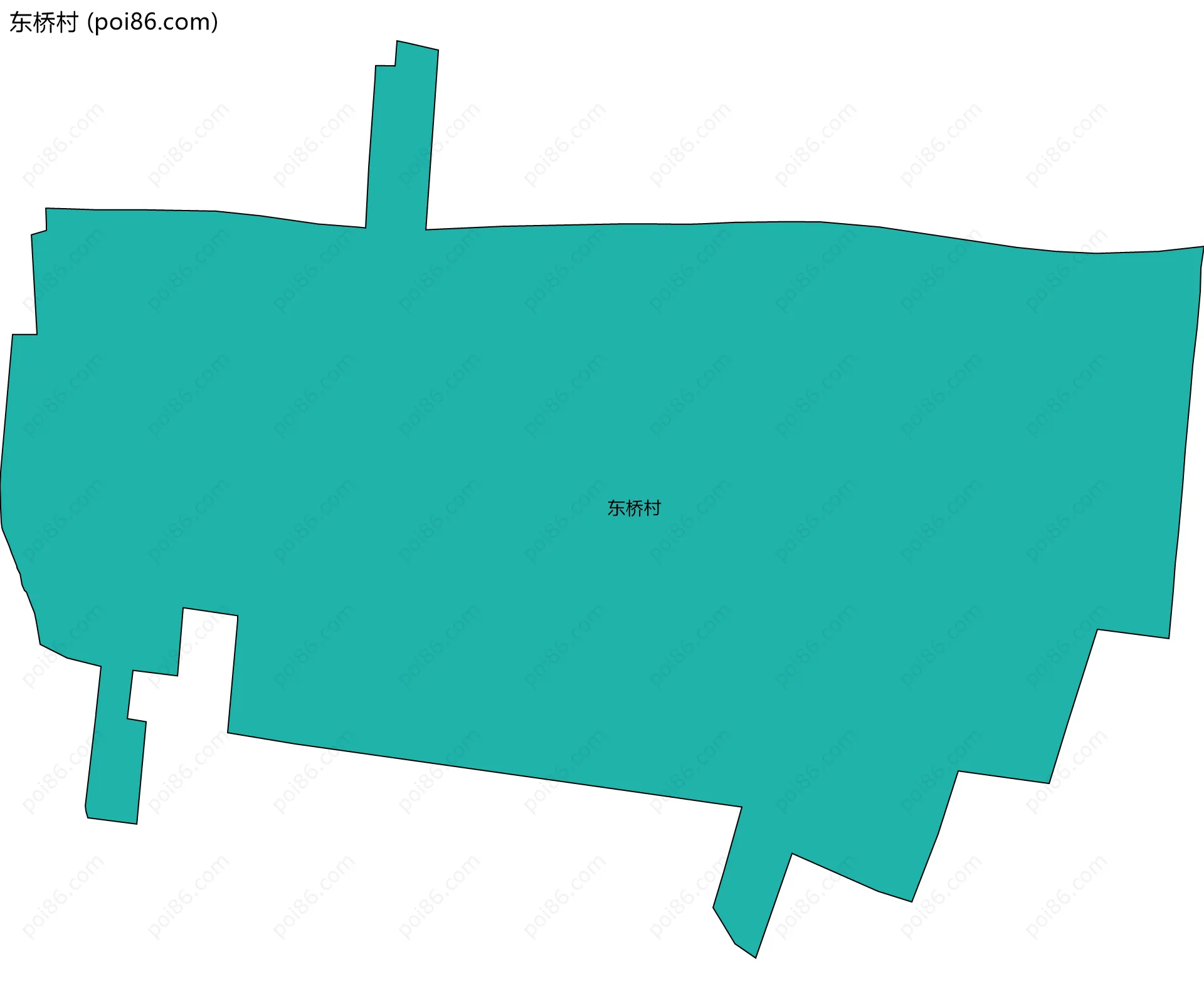 东桥村边界地图