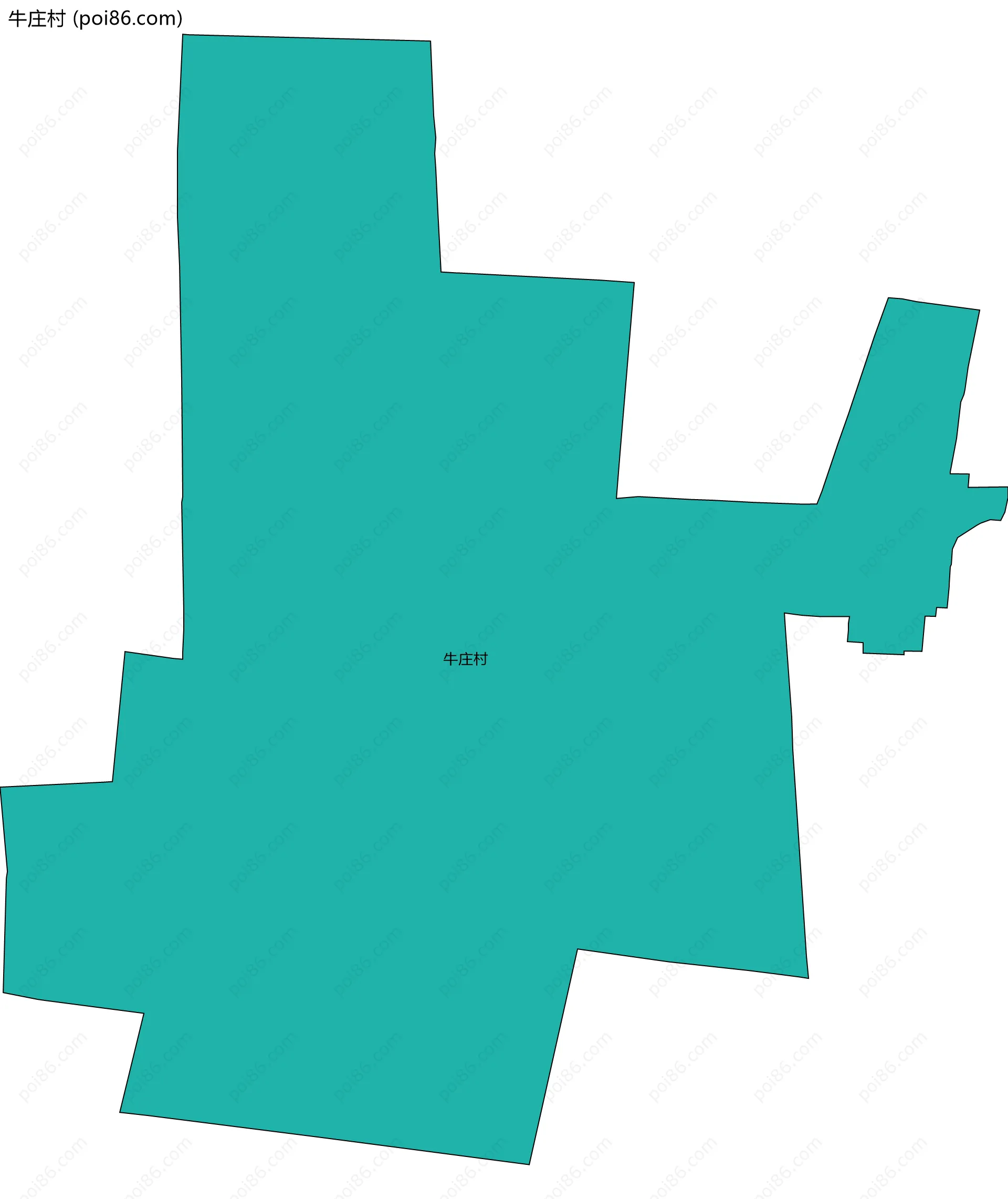 牛庄村边界地图
