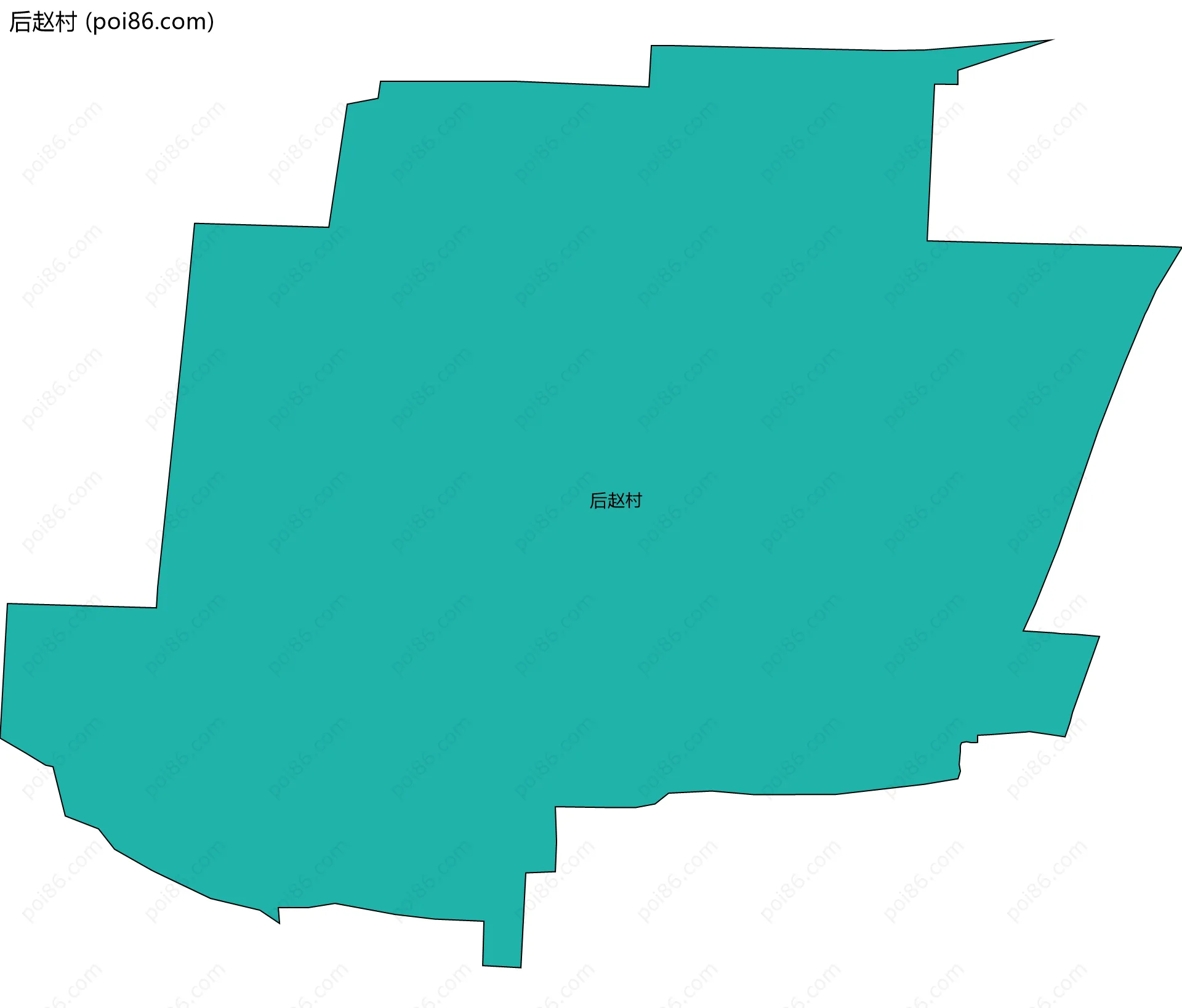 后赵村边界地图