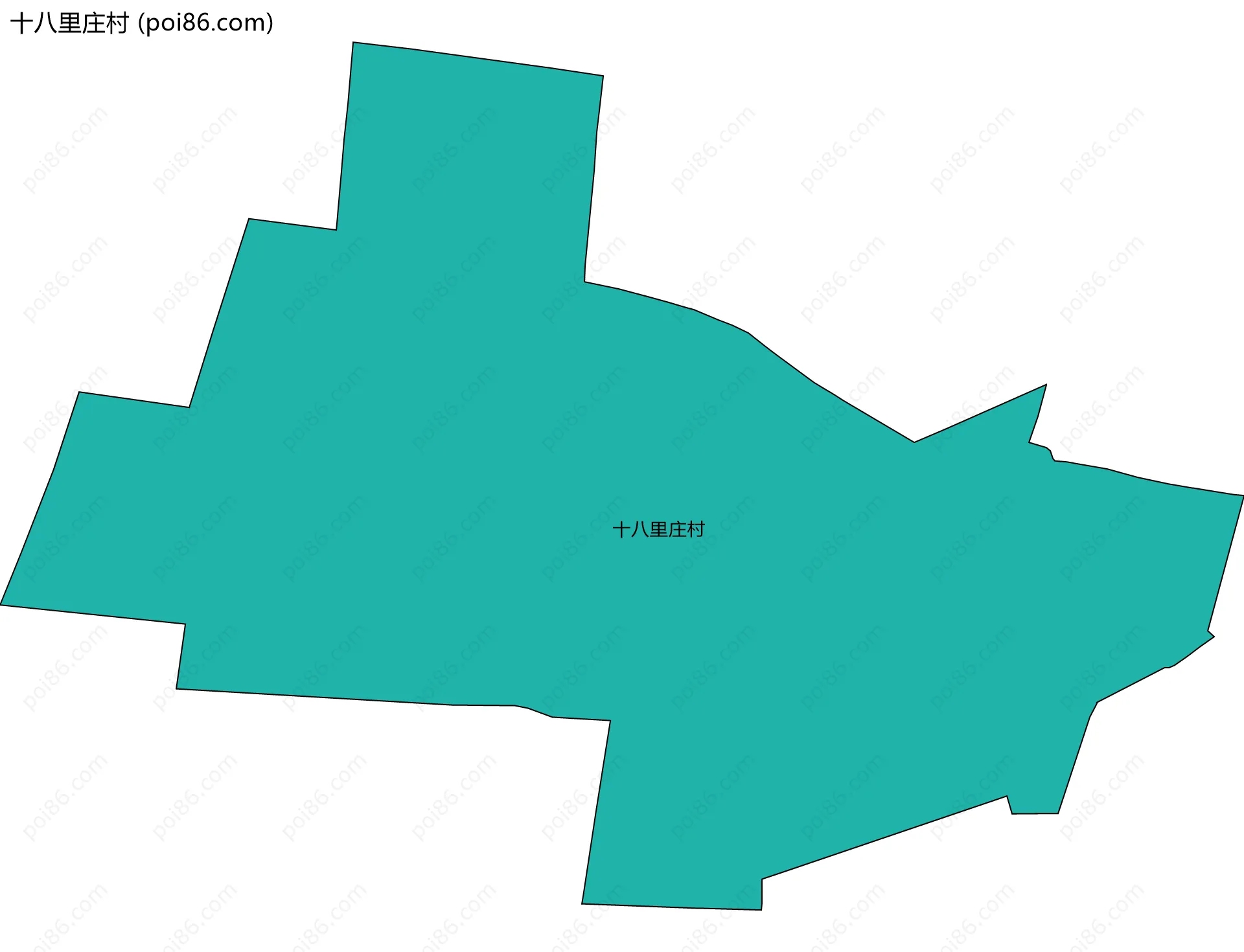 十八里庄村边界地图
