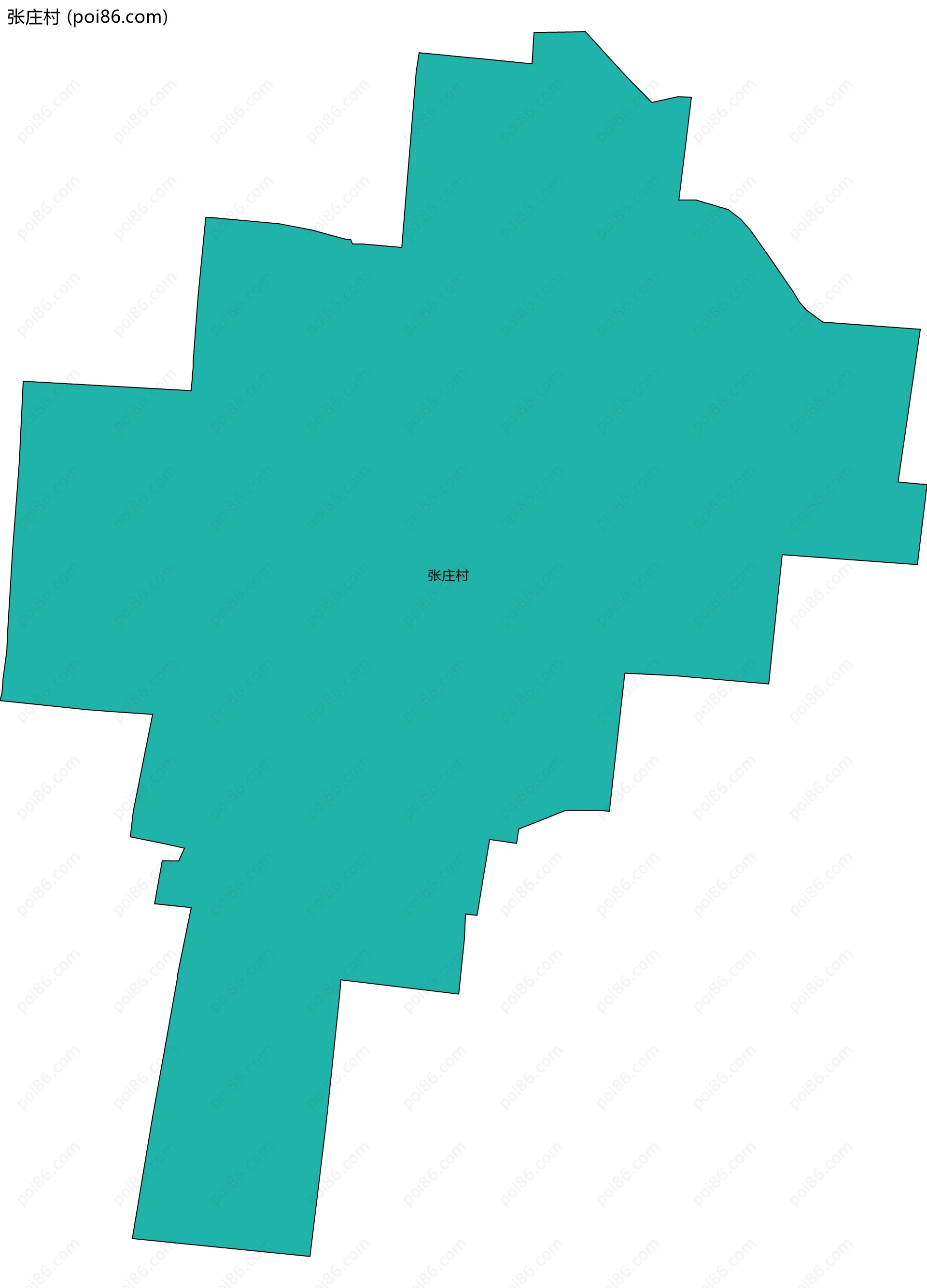 张庄村边界地图