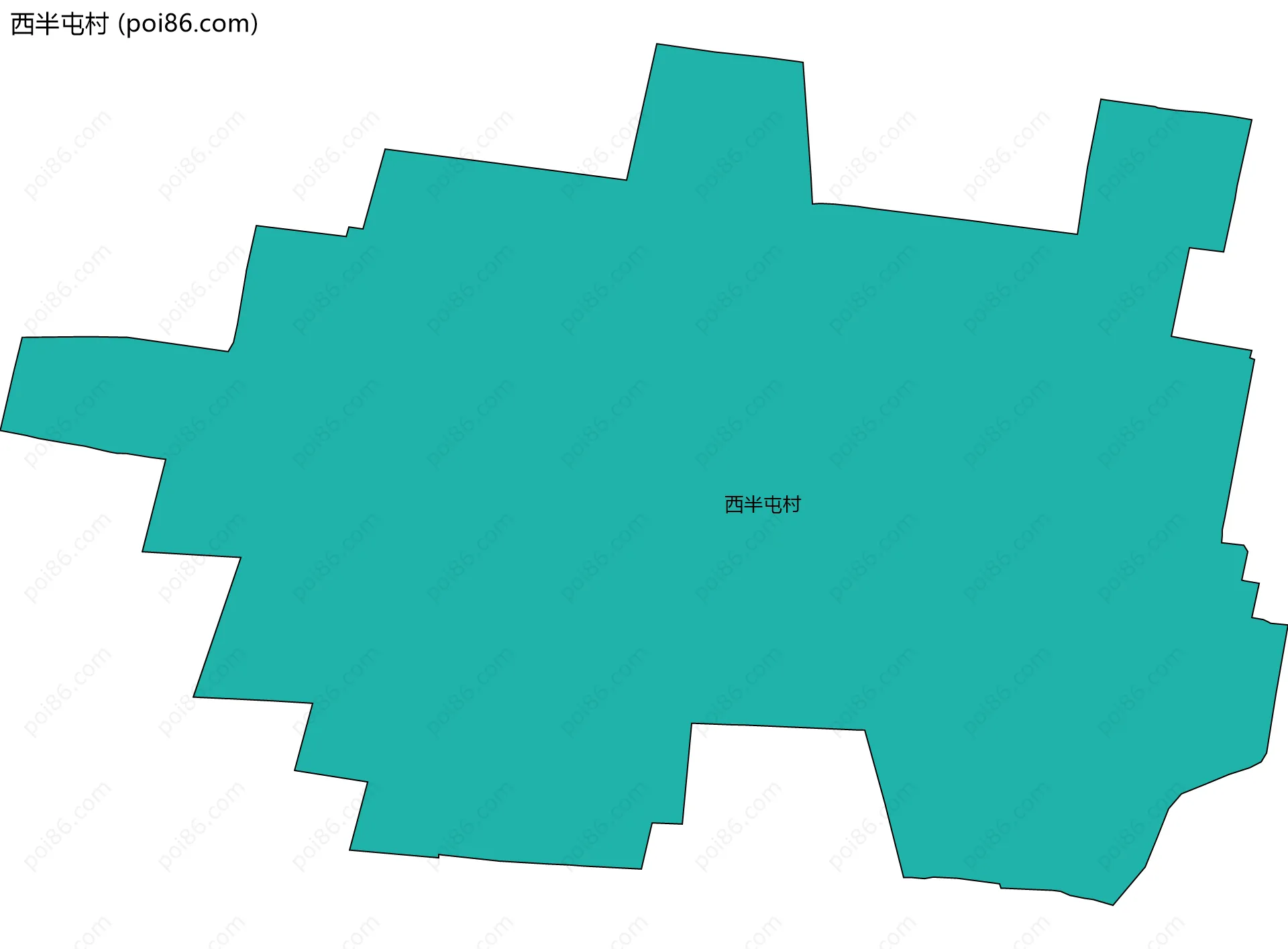 西半屯村边界地图