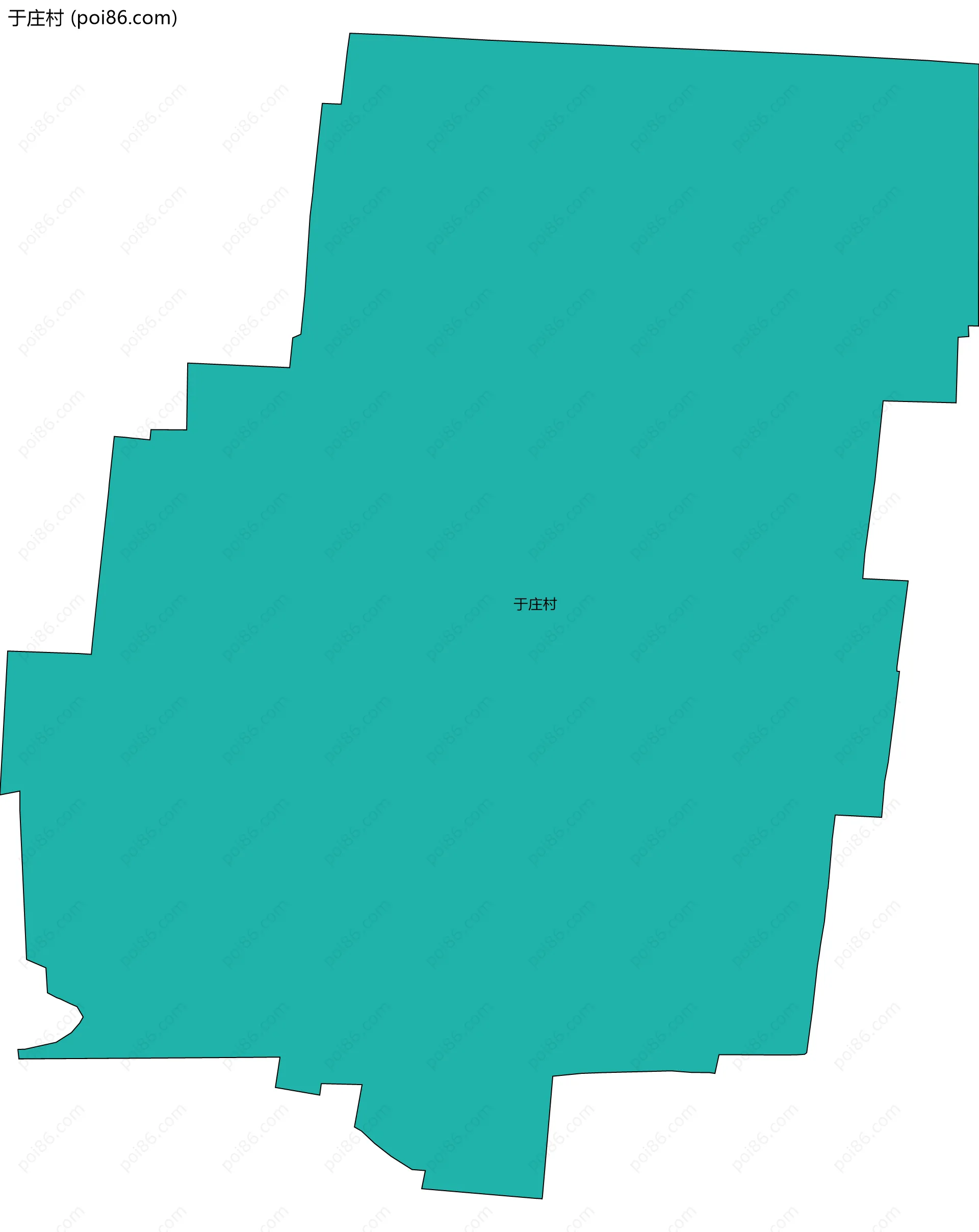 于庄村边界地图