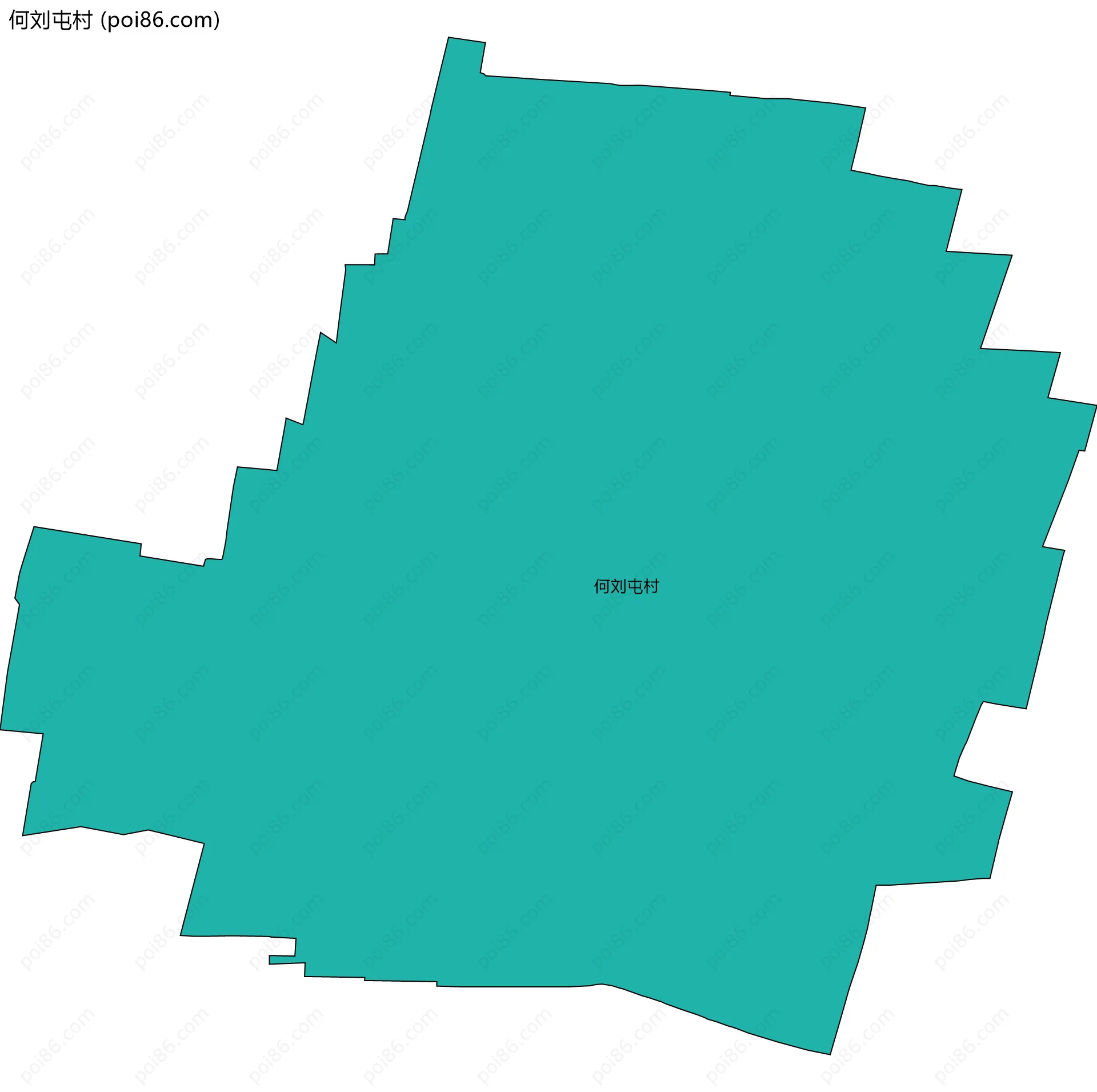 何刘屯村边界地图