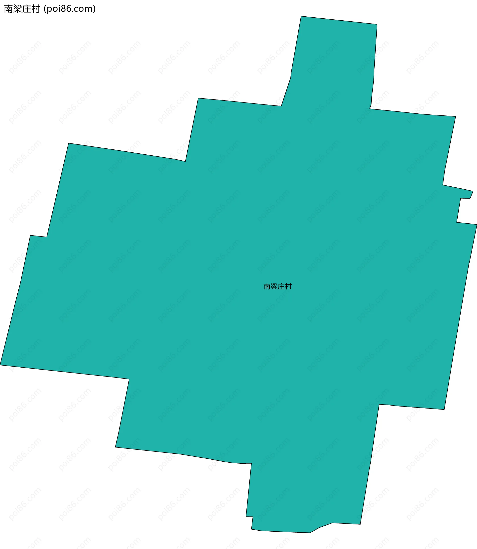 南梁庄村边界地图
