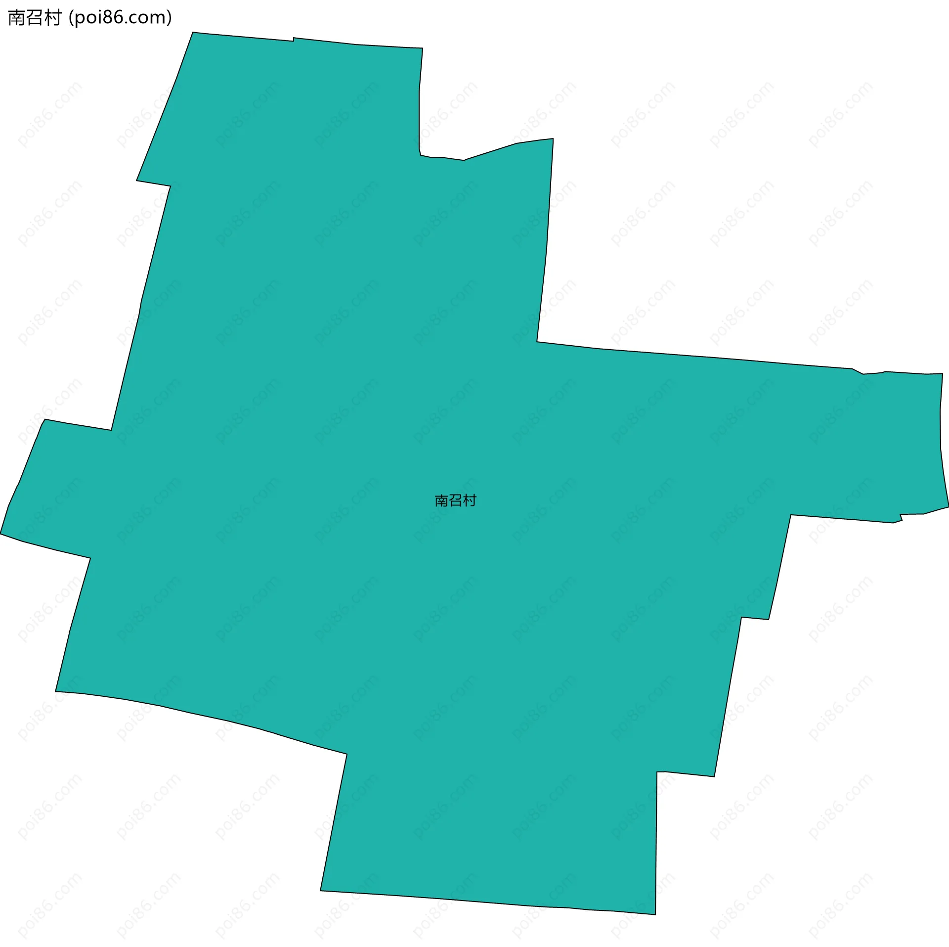 南召村边界地图