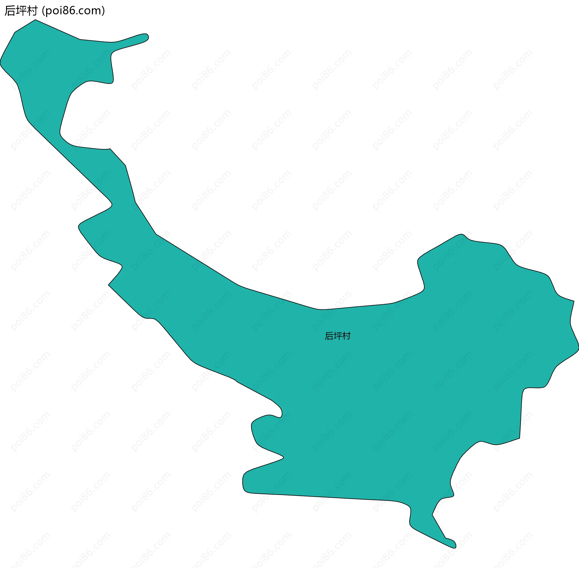 后坪村边界地图