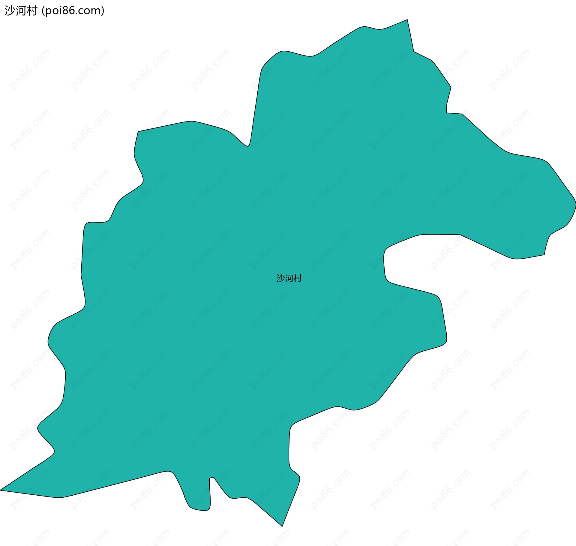 沙河村边界地图