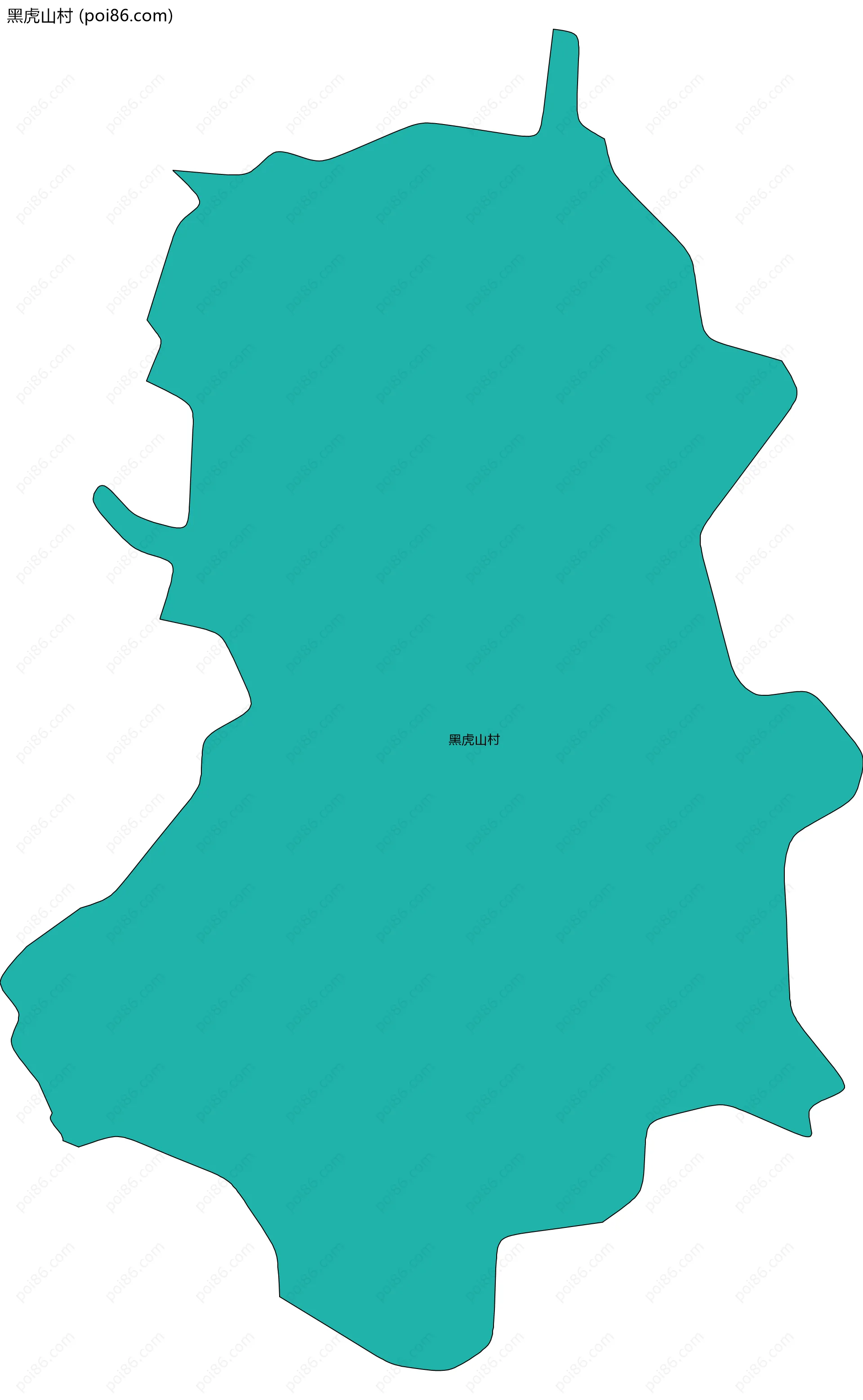 黑虎山村边界地图