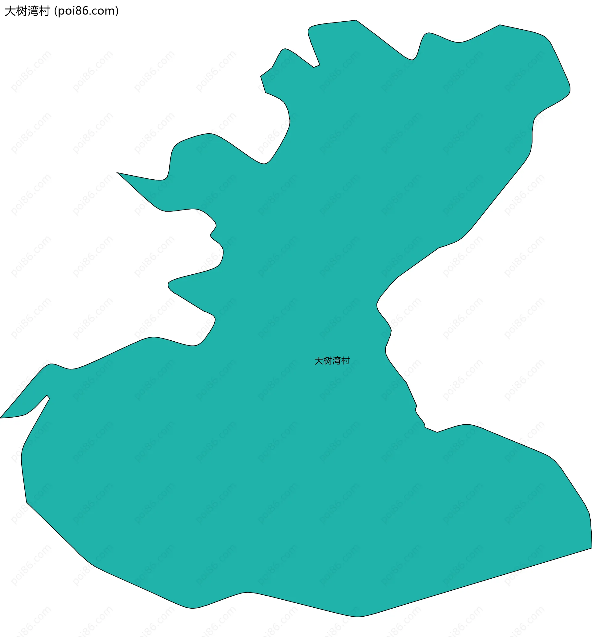 大树湾村边界地图