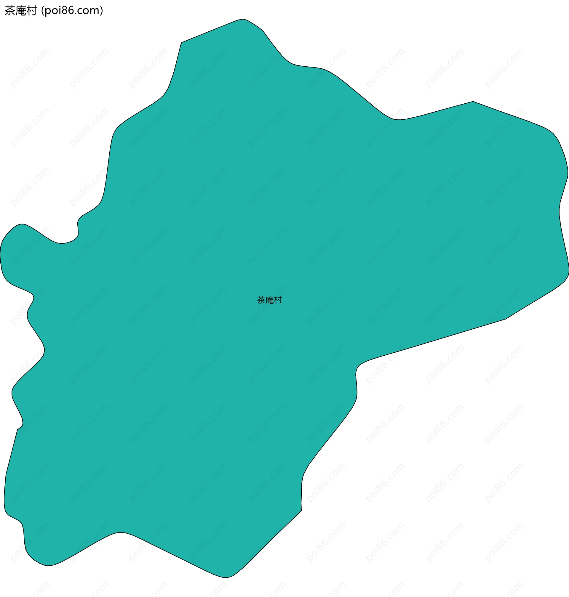 茶庵村边界地图