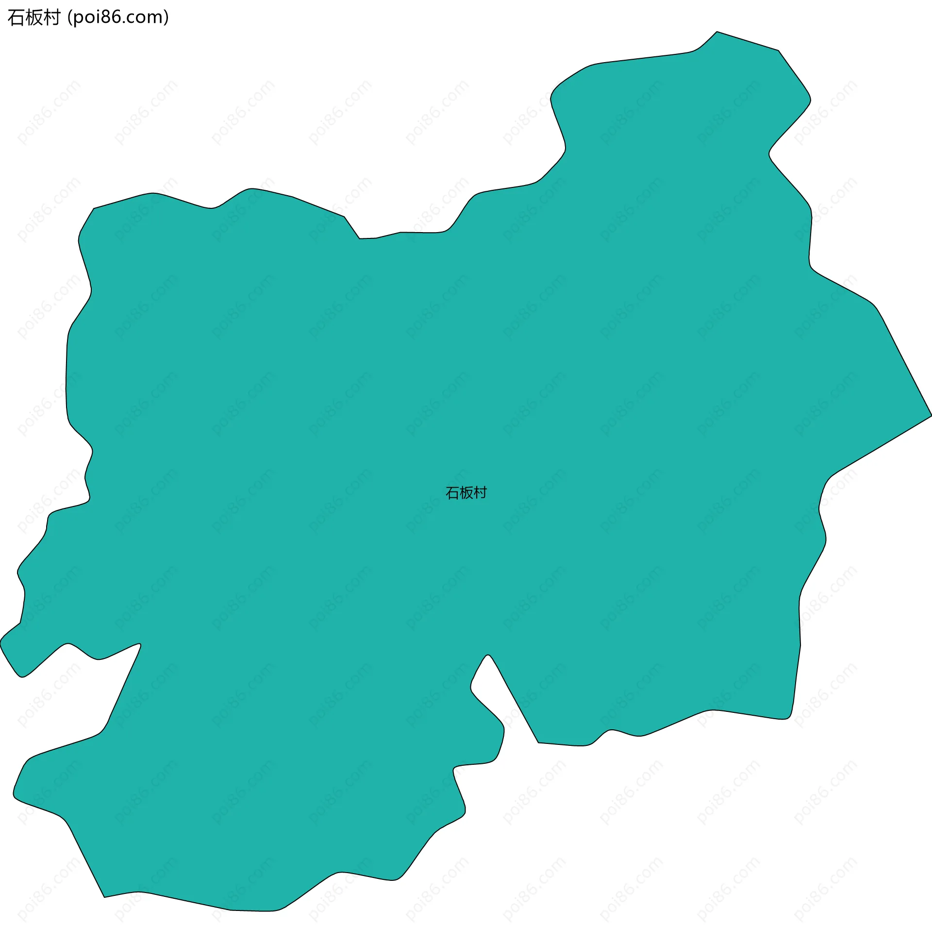 石板村边界地图