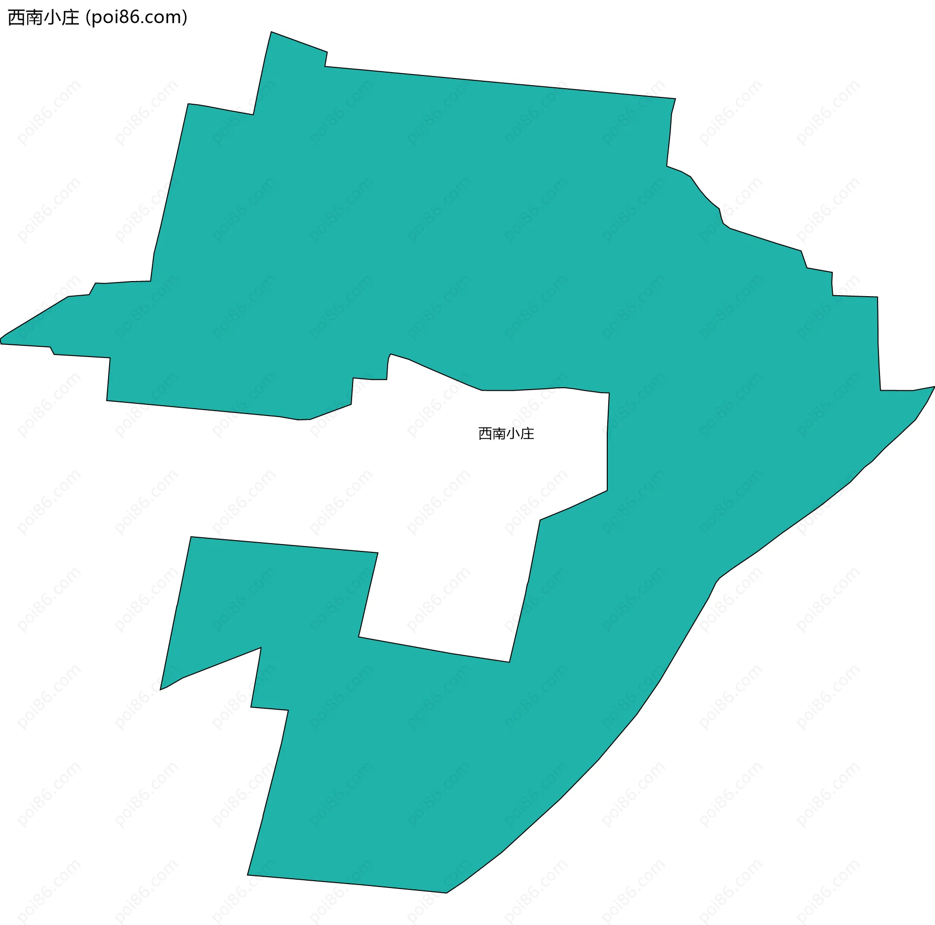 西南小庄边界地图