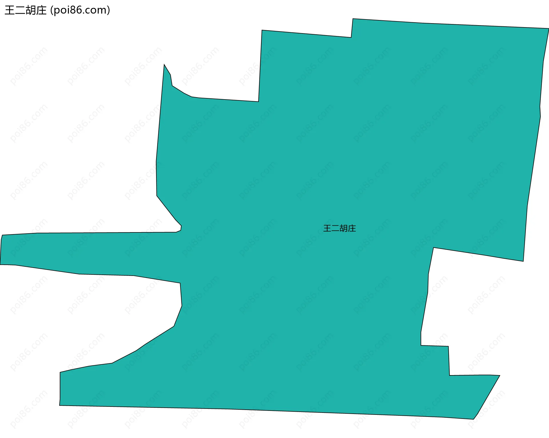 王二胡庄边界地图