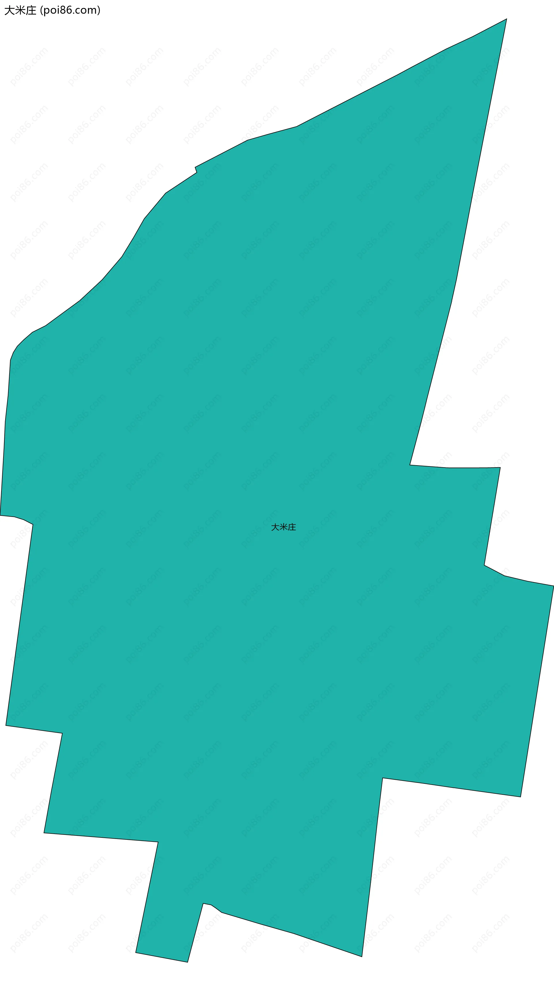 大米庄边界地图