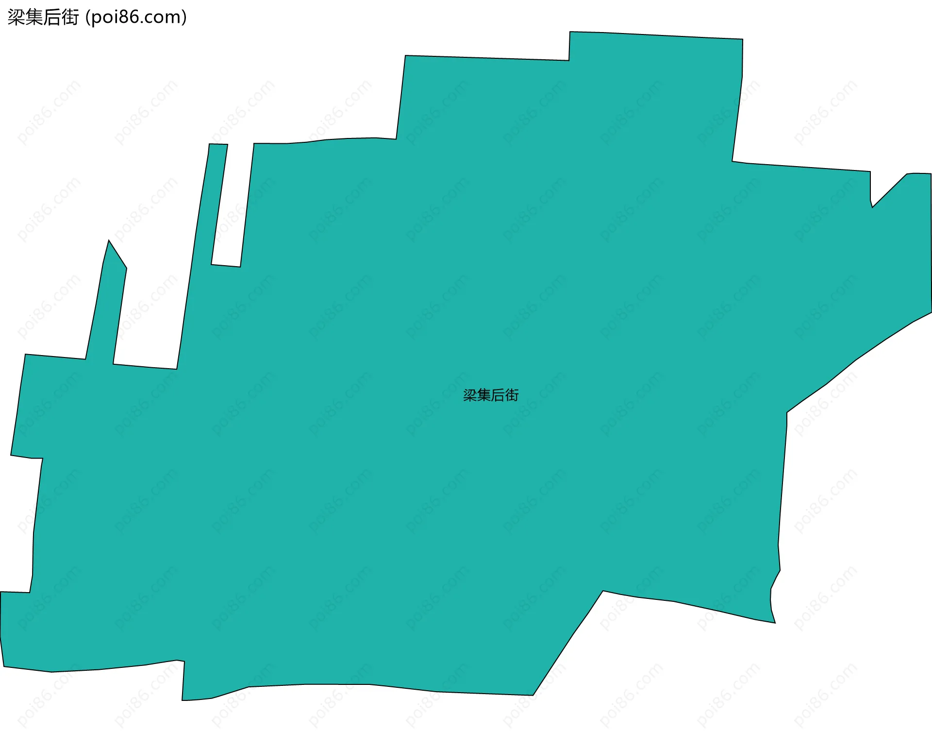 梁集后街边界地图