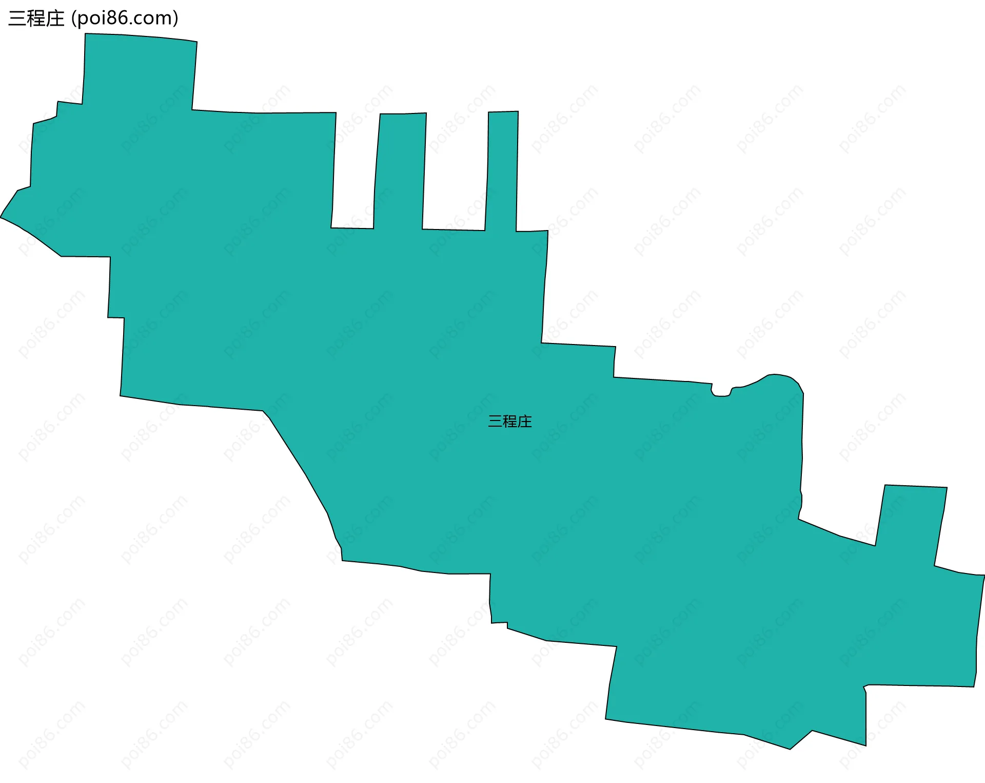 三程庄边界地图