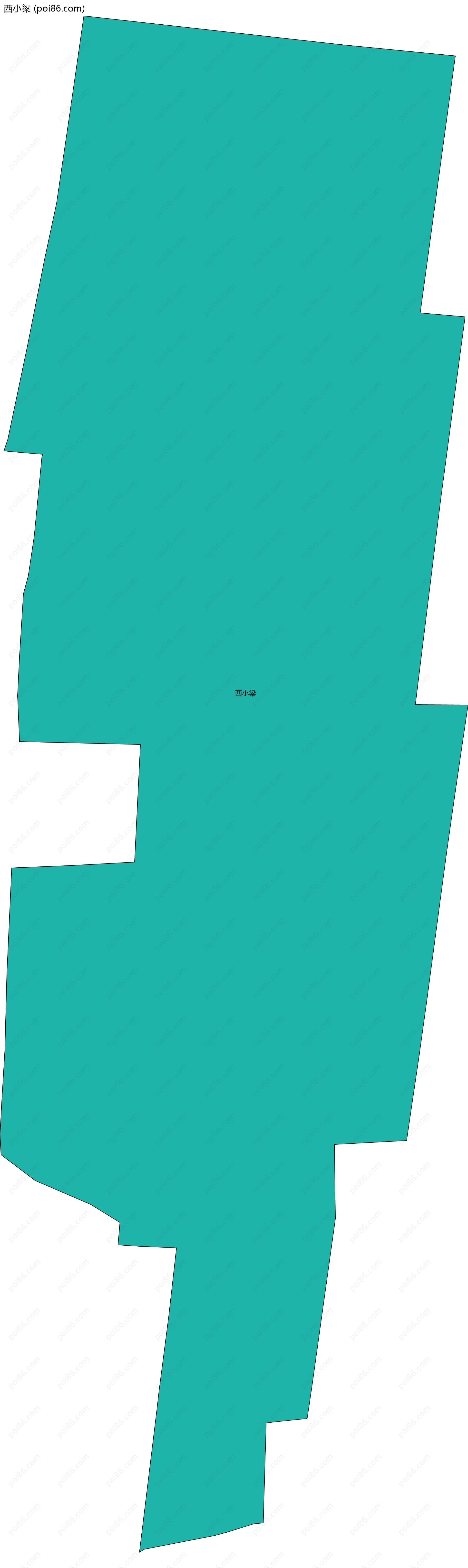 西小梁边界地图