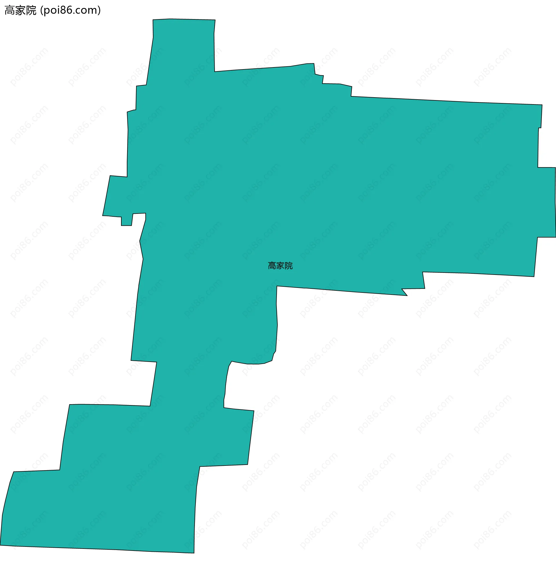 高家院边界地图