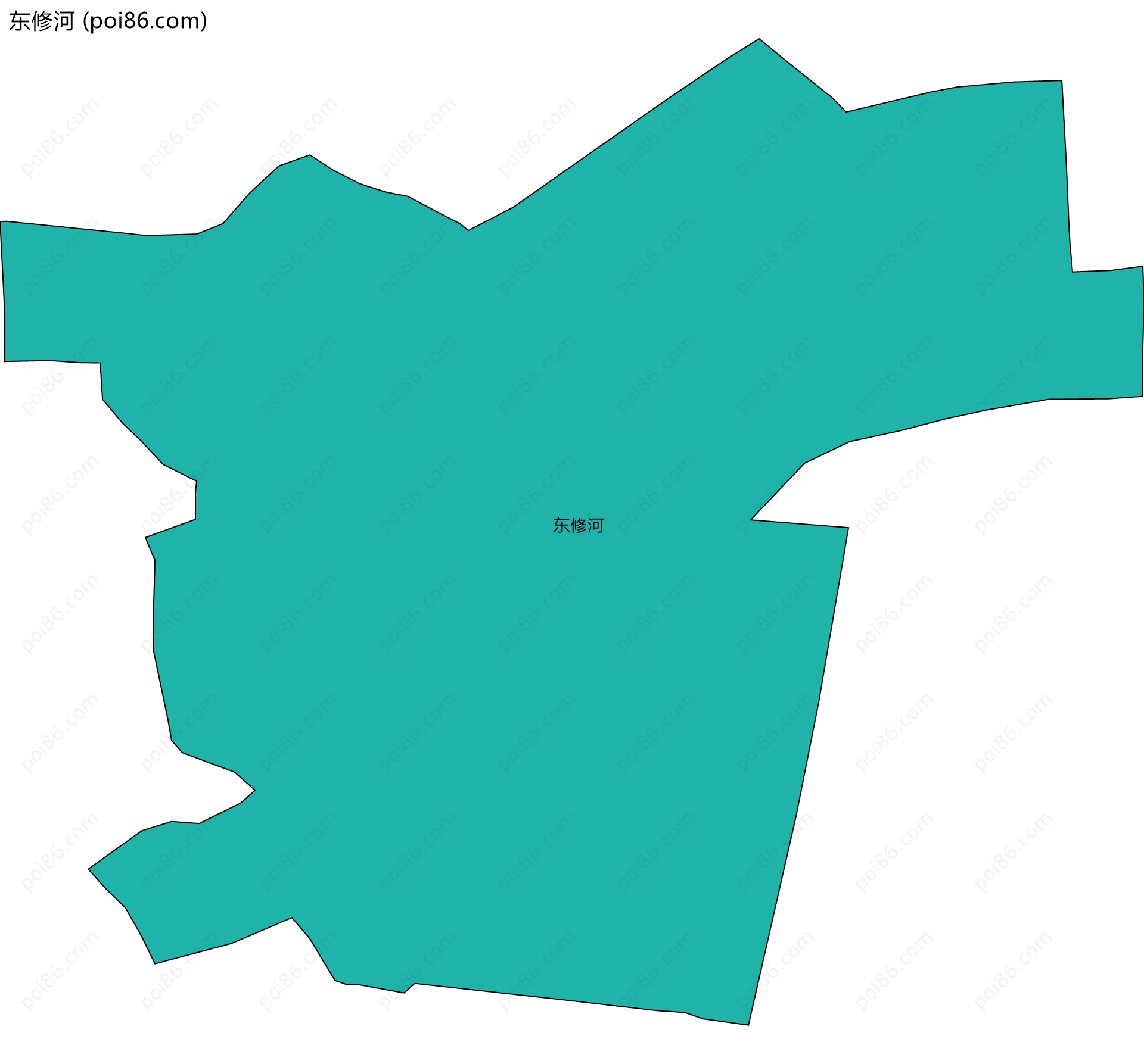 东修河边界地图