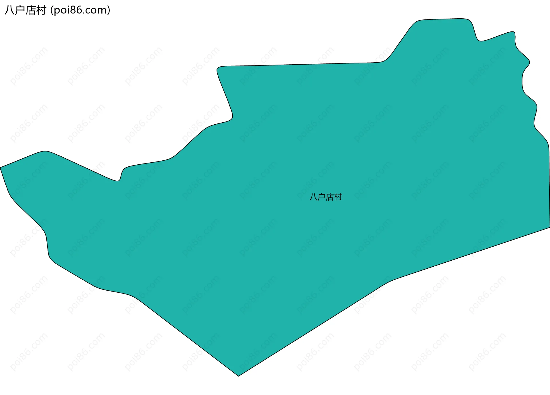 八户店村边界地图
