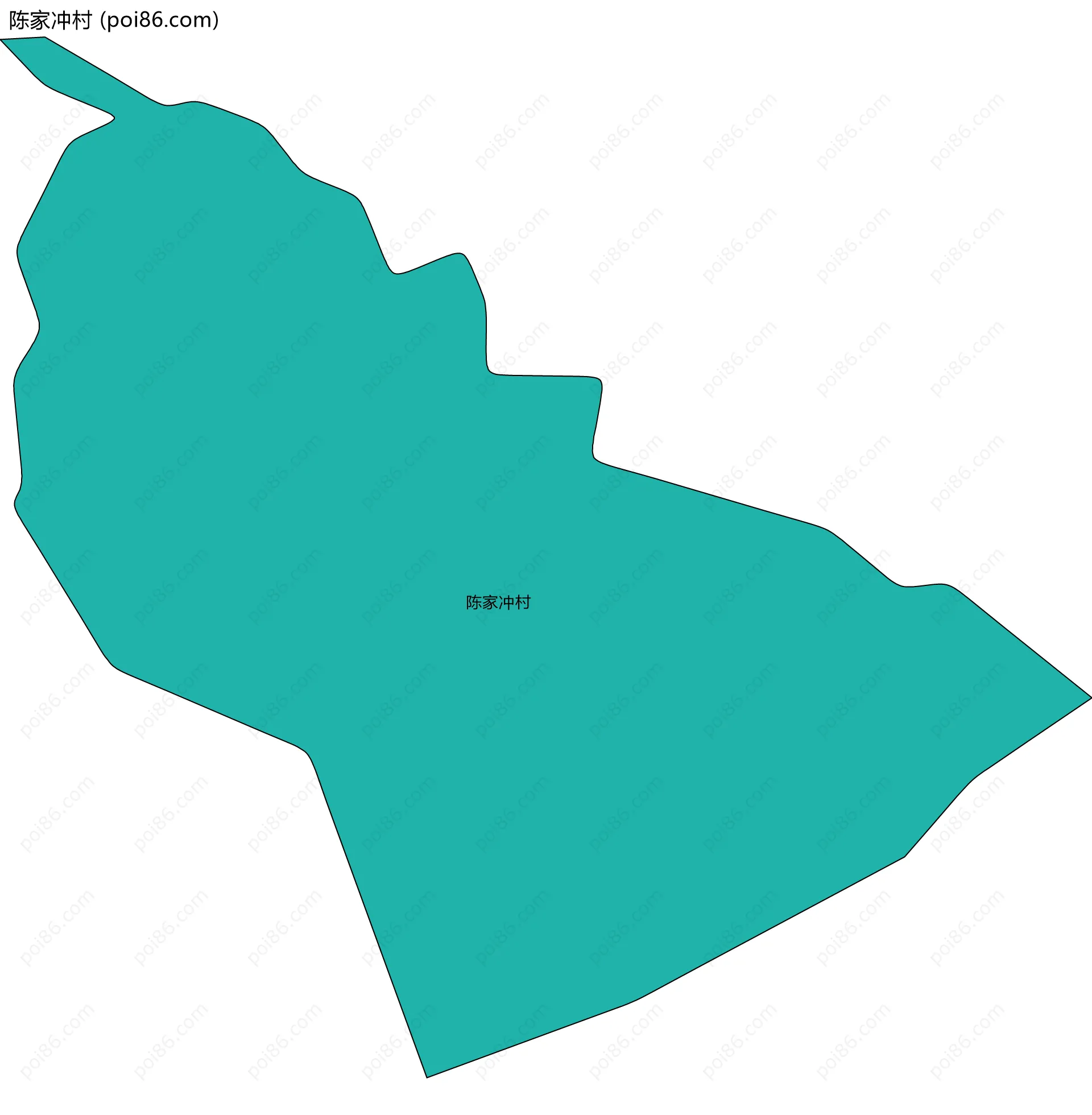 陈家冲村边界地图