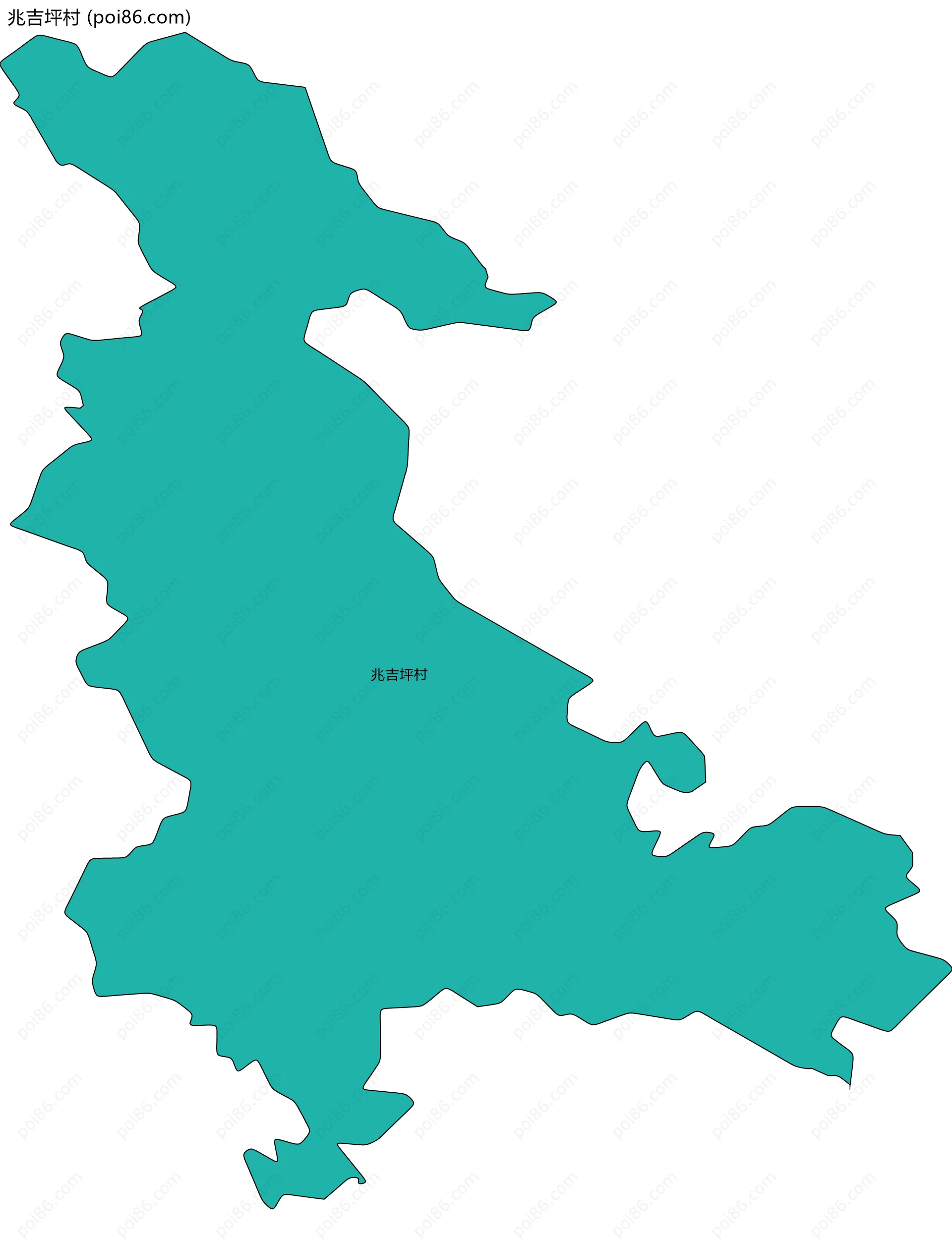 兆吉坪村边界地图