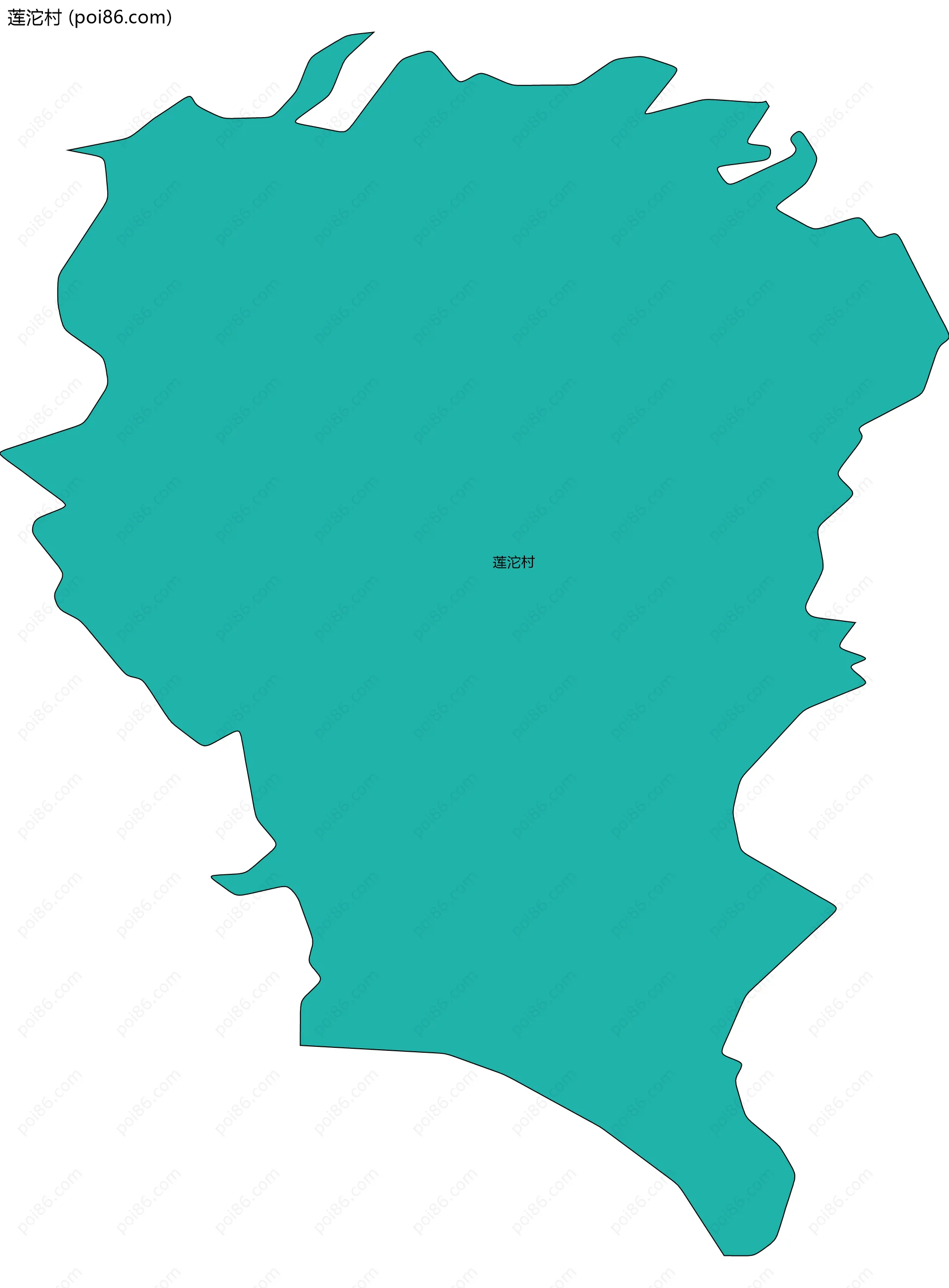 莲沱村边界地图