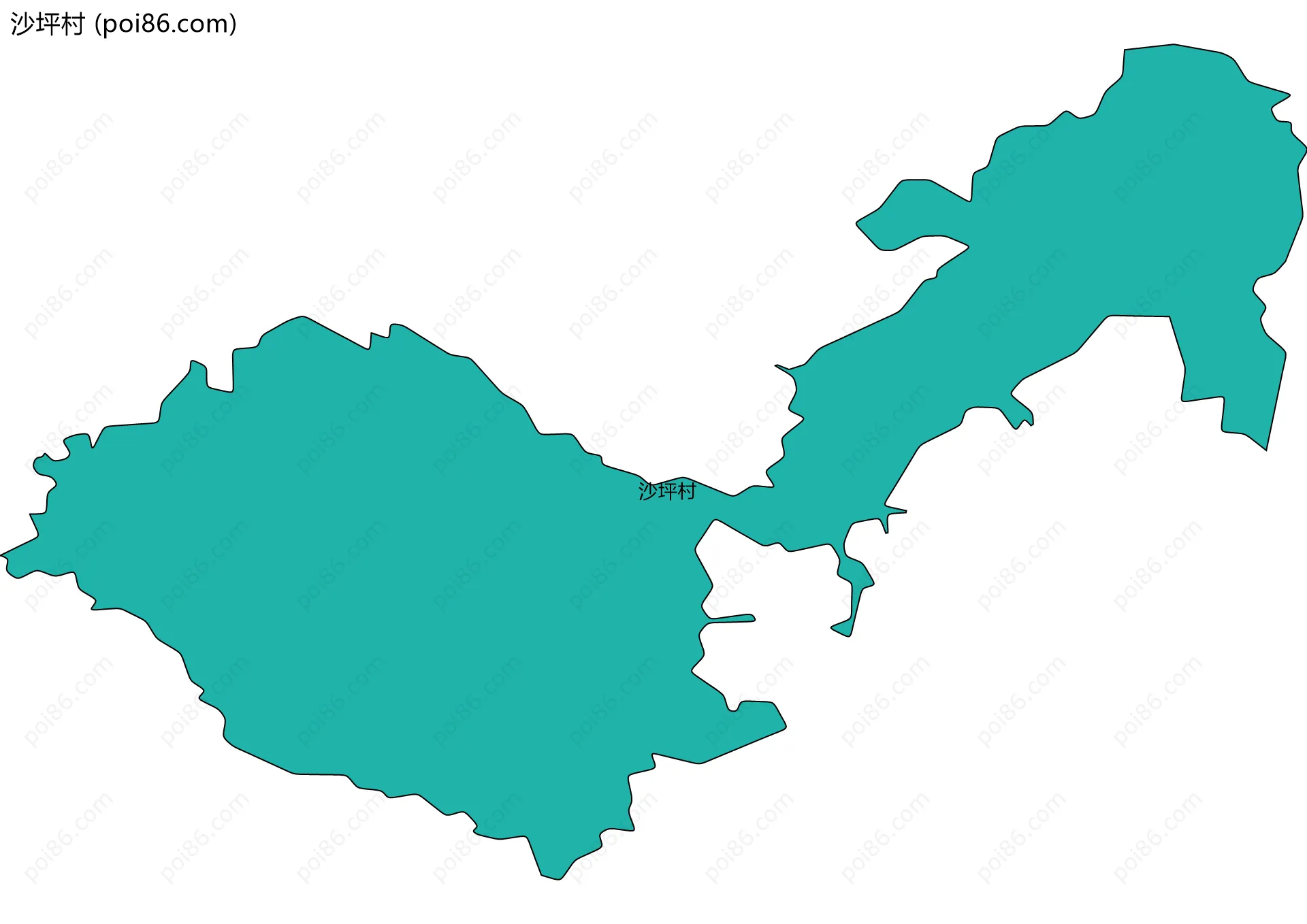 沙坪村边界地图